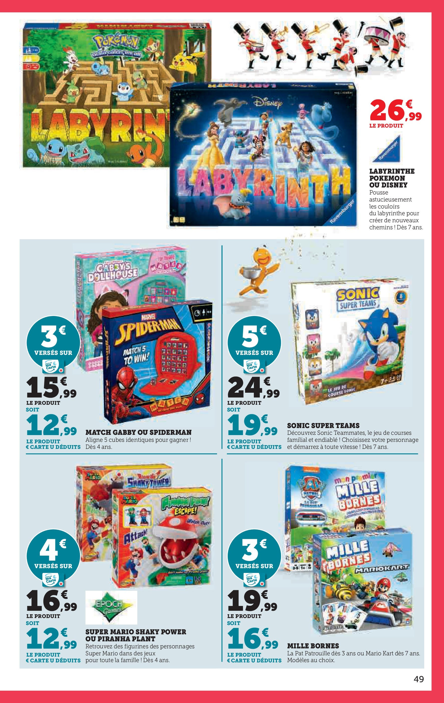 Super U Jouets  à partir du 22/10/2024 - promo en ligne | Page: 49 | Produits: Jeux, Figurines