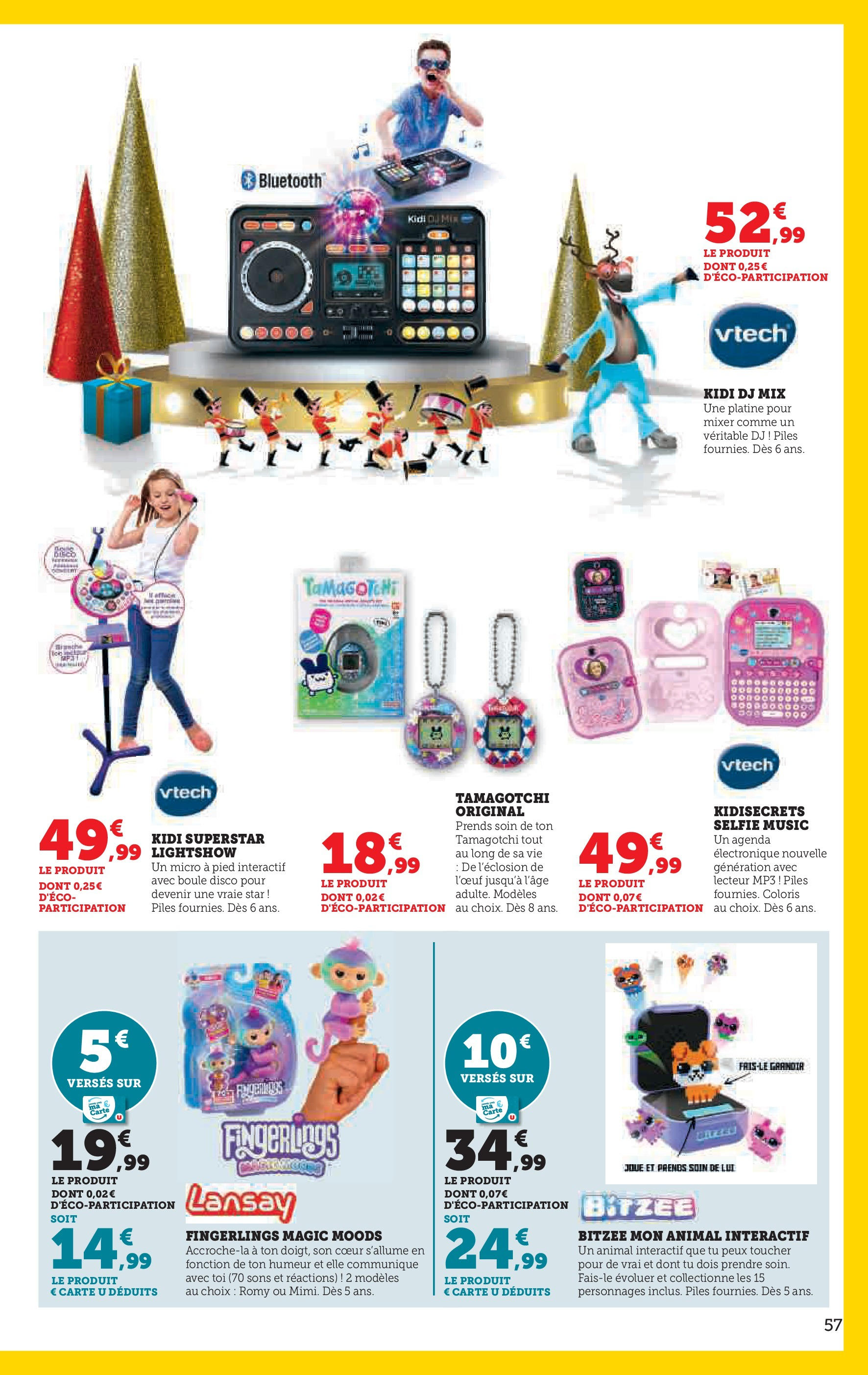 Super U Jouets  à partir du 22/10/2024 - promo en ligne | Page: 57 | Produits: MP3, Bitzee, Bitzee mon animal interactif, Piles