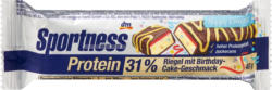 Sportness Proteinriegel 31%, Birthday-Cake Geschmack