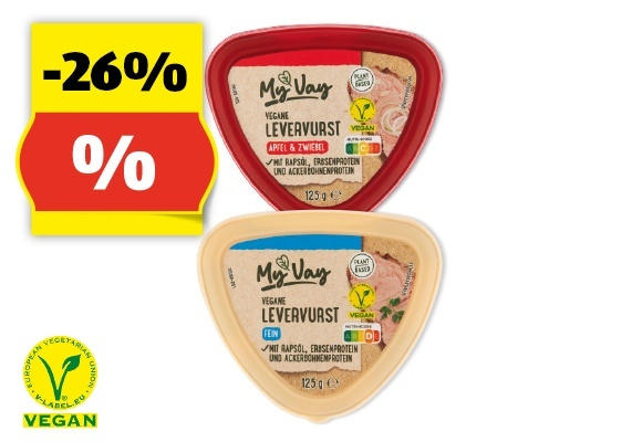 MYVAY Vegane Levervurst, 125 g