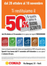 Conad Ti restituiamo il 50% di quanto speso in buoni sconto - al 10.11.2024