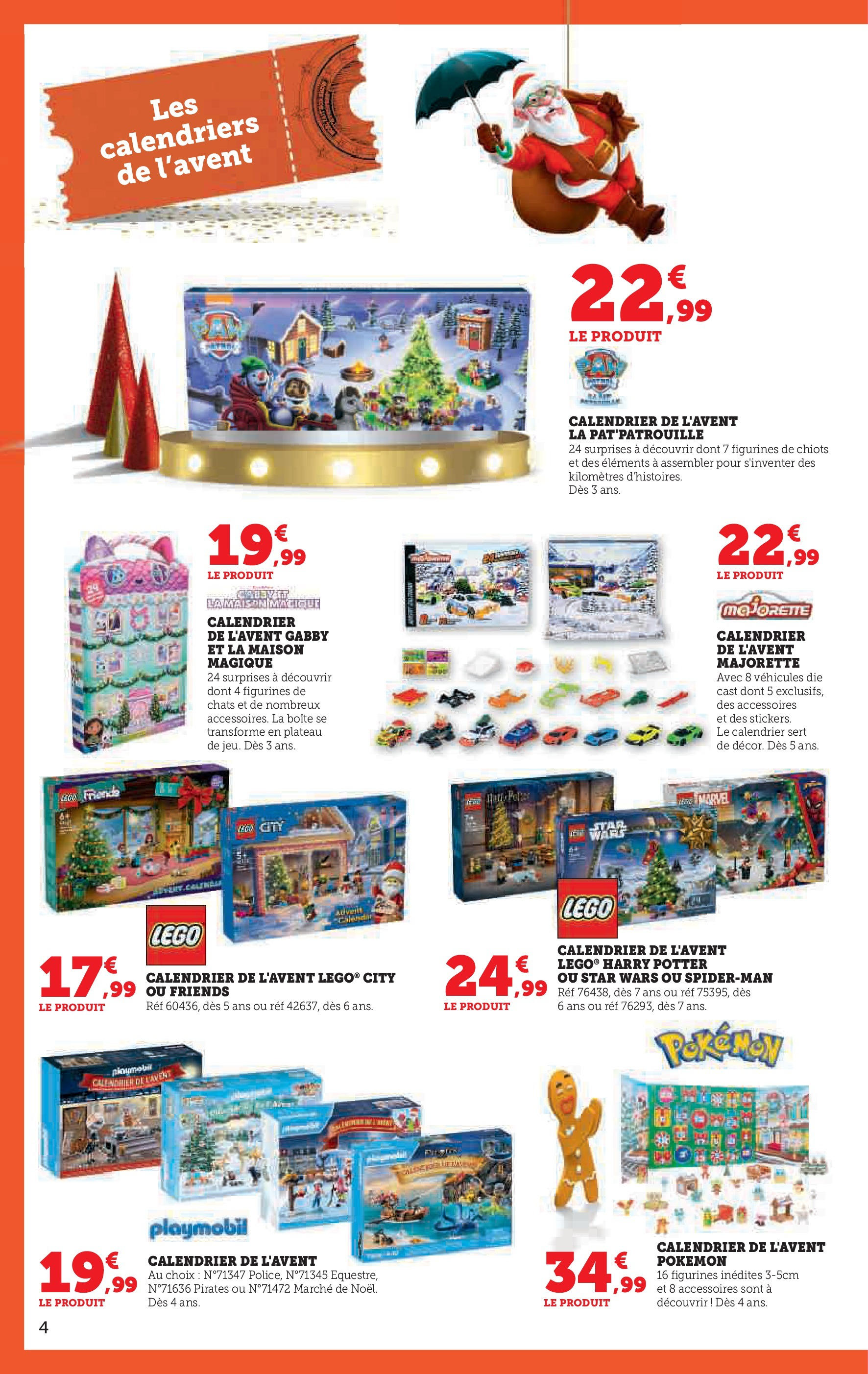 Hyper U Jouets - La Roche-sur-Yon à partir du 22/10/2024 - promo en ligne | Page: 4 | Produits: Plateau, Playmobil, Calendrier de l'avent, Figurines