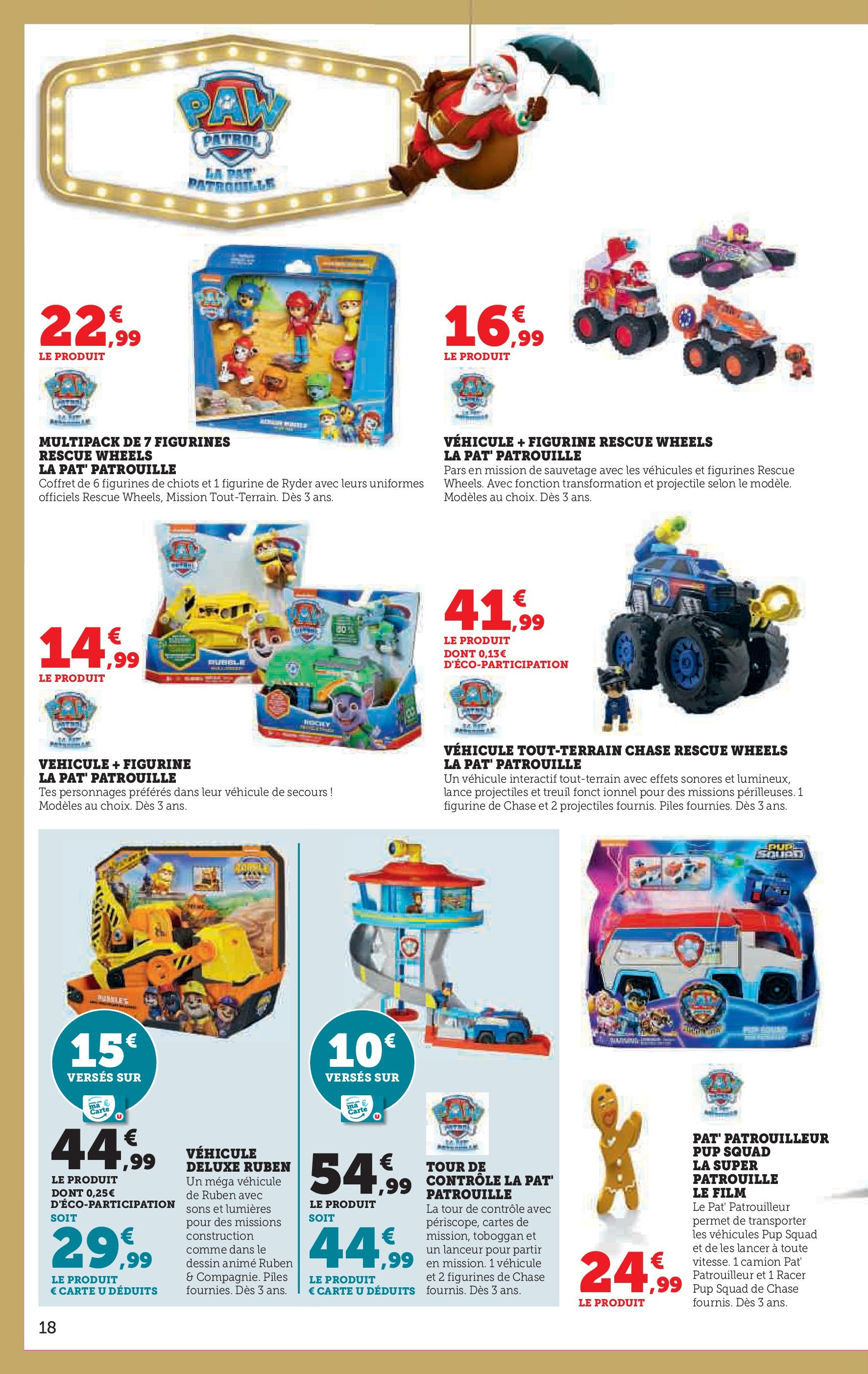 Hyper U Jouets - La Roche-sur-Yon à partir du 22/10/2024 - promo en ligne | Page: 18 | Produits: Toboggan, Figurines, Piles