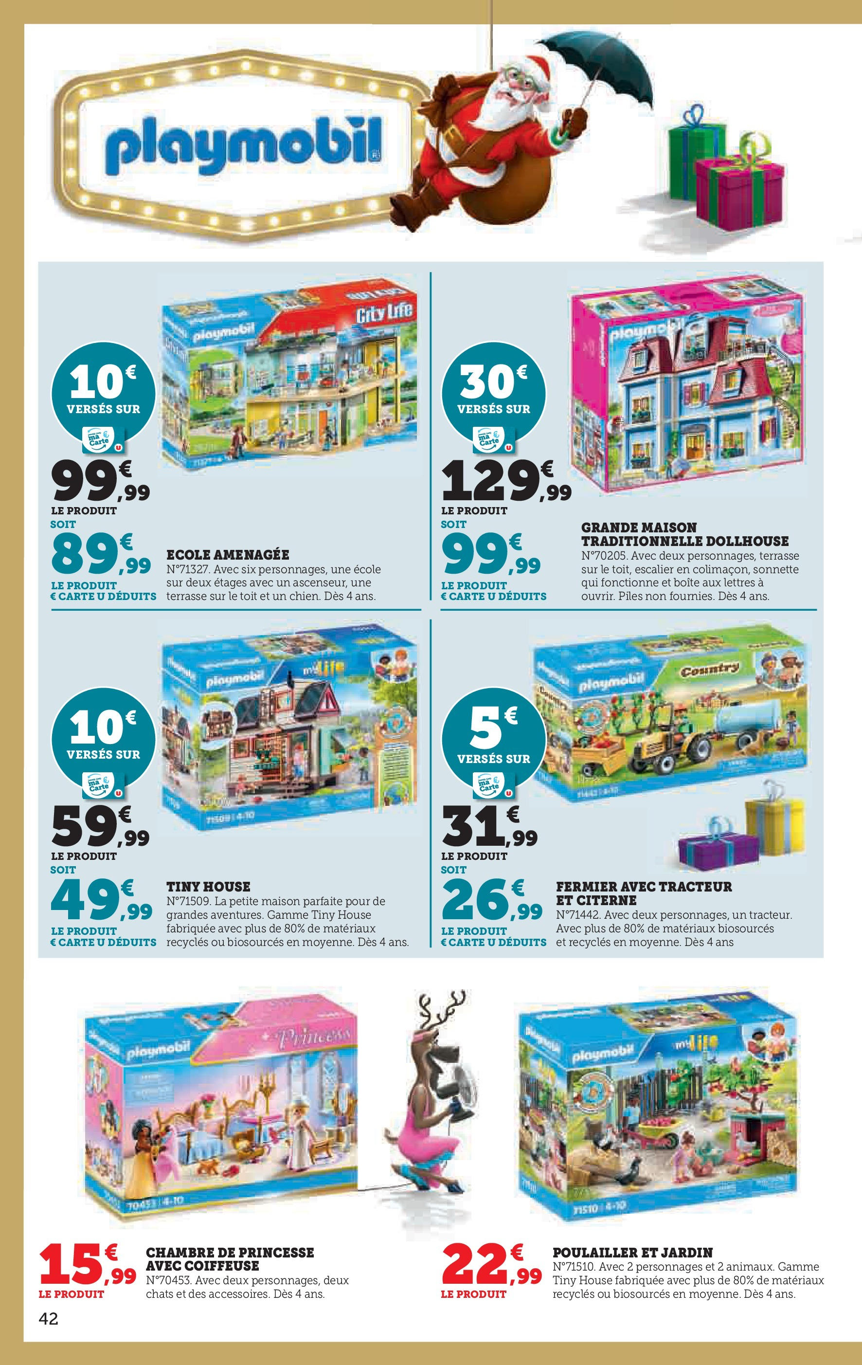 Hyper U Jouets - La Roche-sur-Yon à partir du 22/10/2024 - promo en ligne | Page: 42 | Produits: Boîte aux lettres, Playmobil, Citerne, Piles