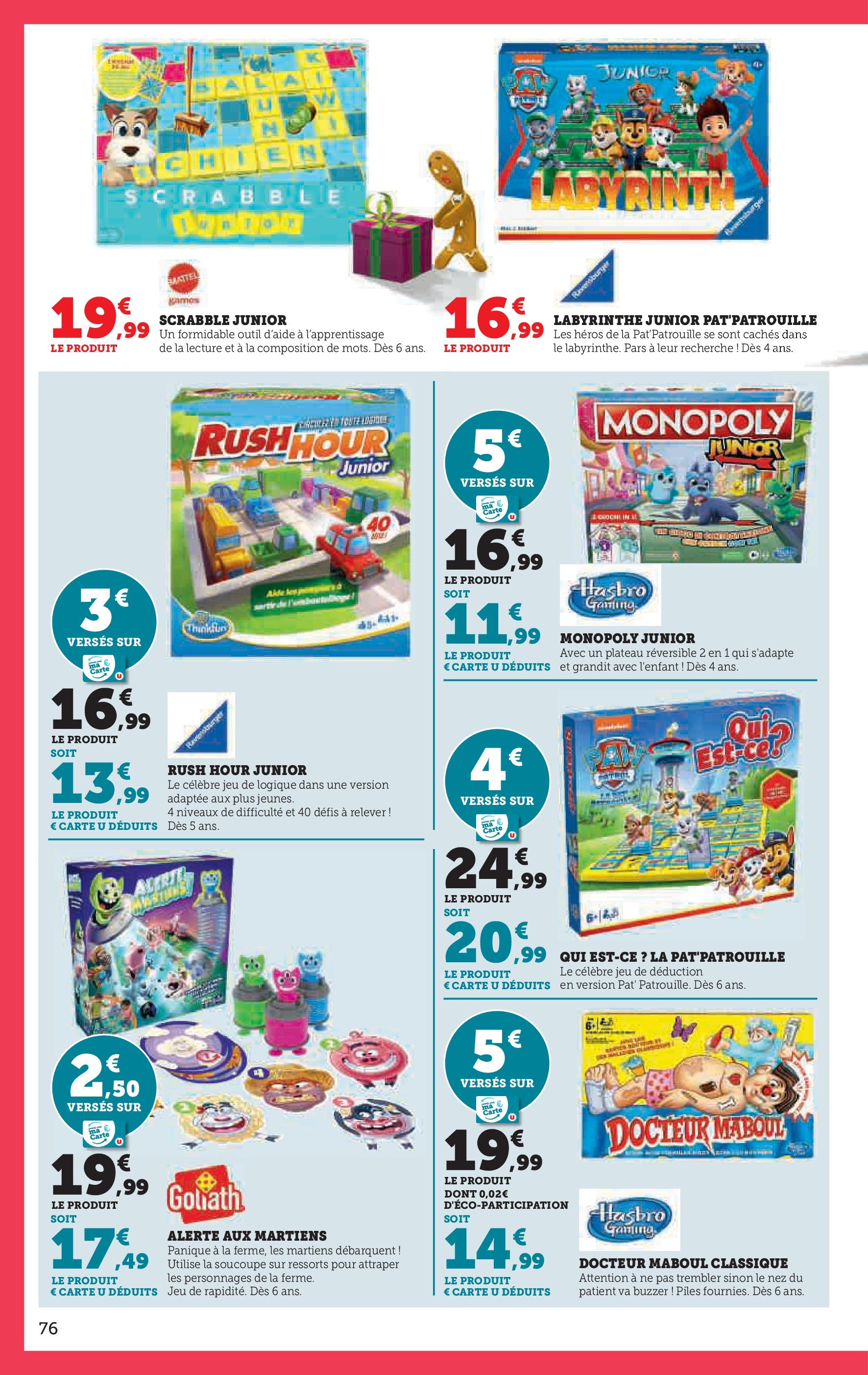 Hyper U Jouets - La Roche-sur-Yon à partir du 22/10/2024 - promo en ligne | Page: 76 | Produits: Plateau, Cloche, Piles