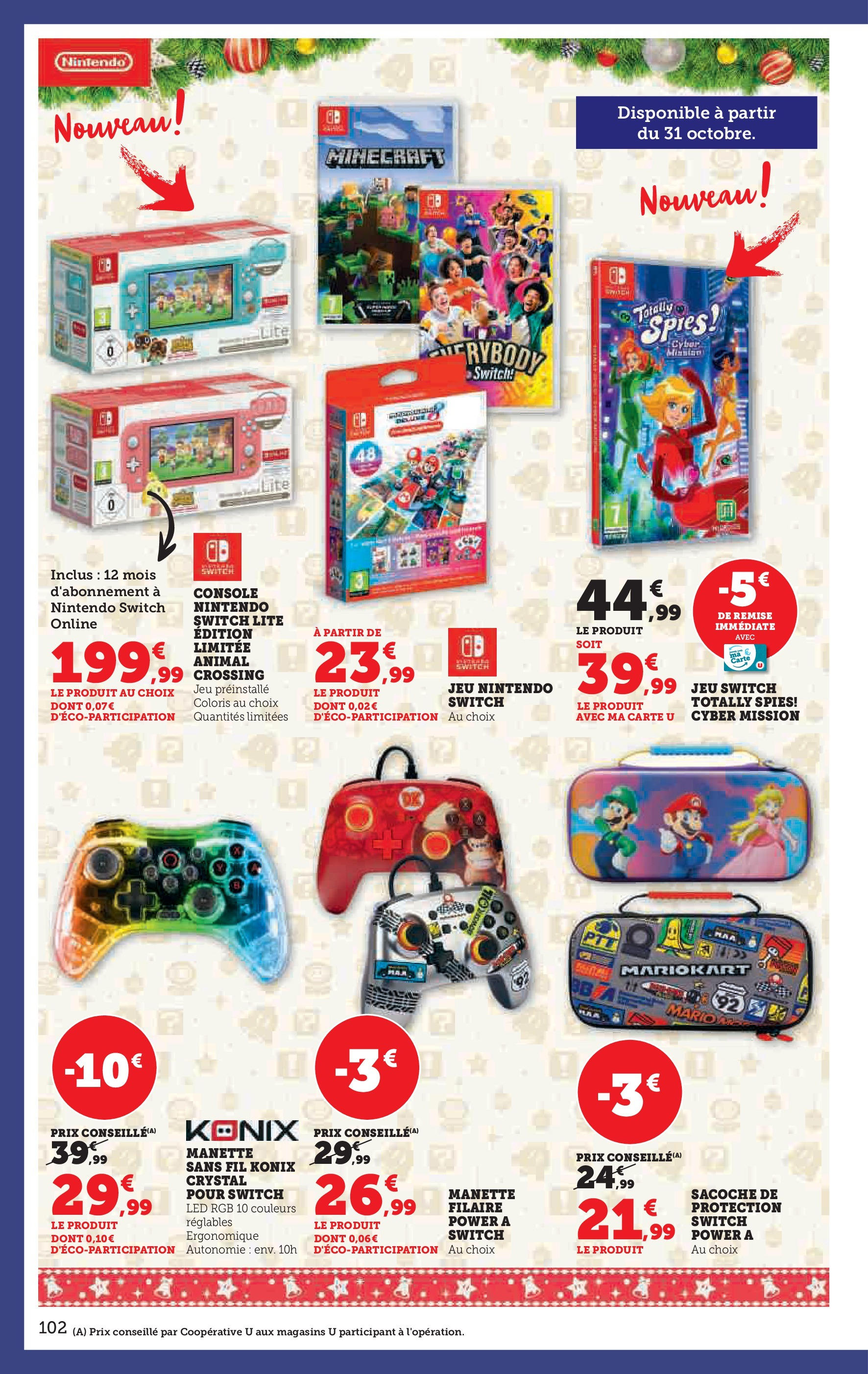 Hyper U Jouets - La Roche-sur-Yon à partir du 22/10/2024 - promo en ligne | Page: 102 | Produits: console Nintendo Switch