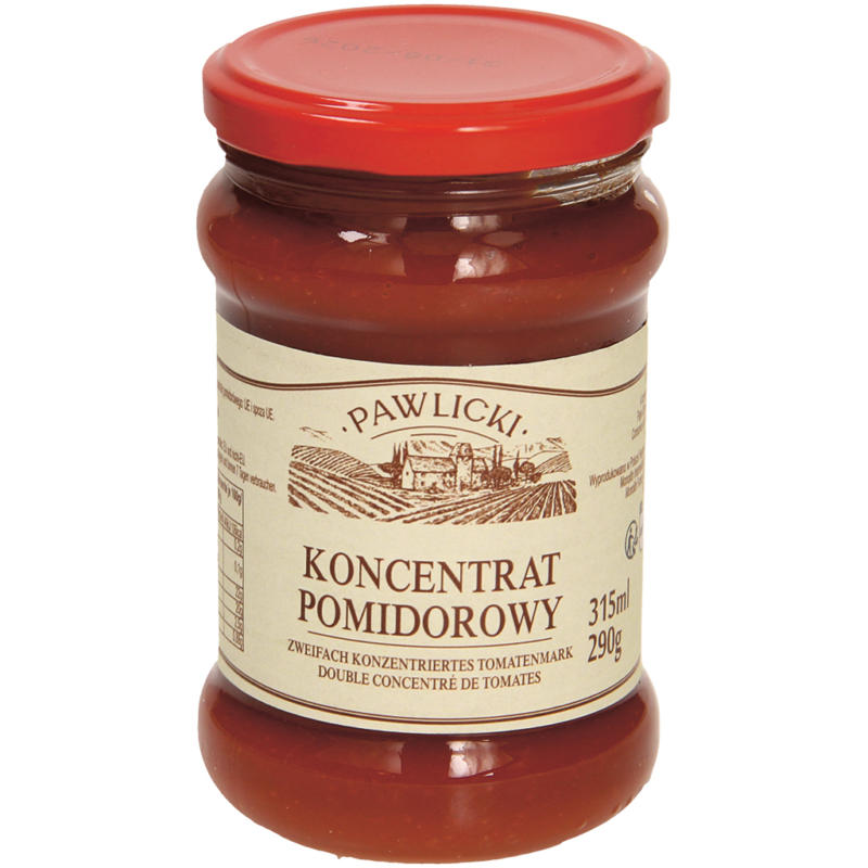 Zweifach konzentriertes Tomatenmark. Pasteurisiert.