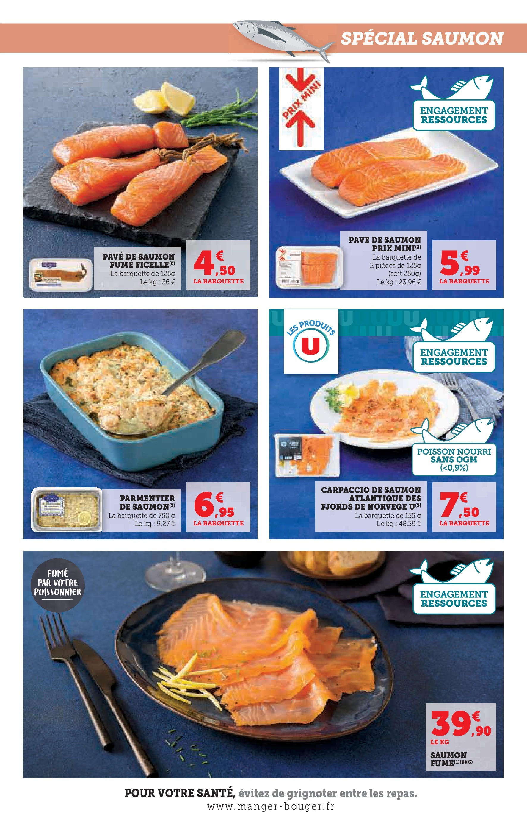 Hyper U Jour de Marché Ouest à partir du 28/10/2024 - promo en ligne | Page: 3 | Produits: Pavé de saumon, Poisson, Saumon