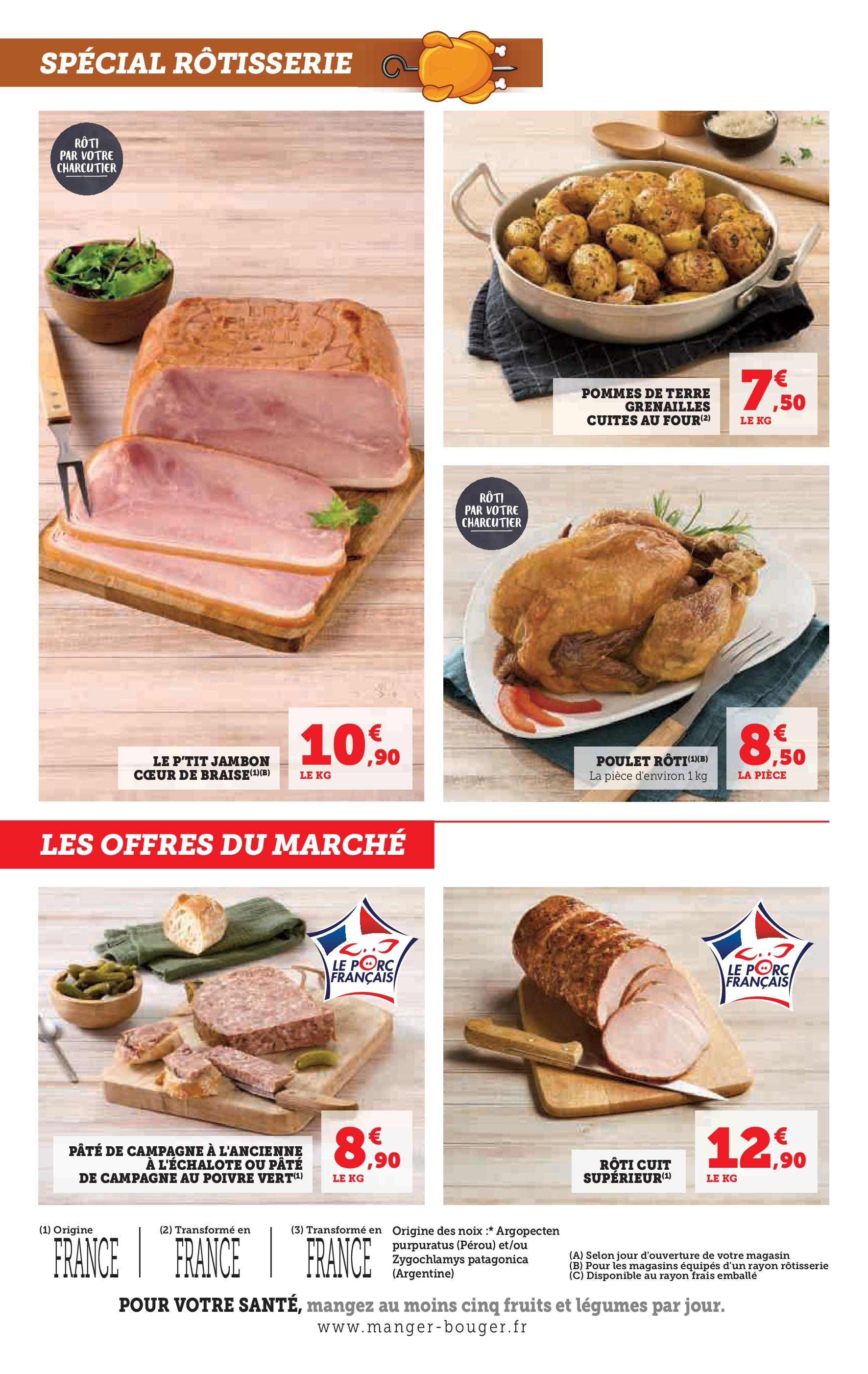 Hyper U Jour de Marché Ouest à partir du 28/10/2024 - promo en ligne | Page: 4 | Produits: Poivre, Jambon, Noix, Pommes de terre