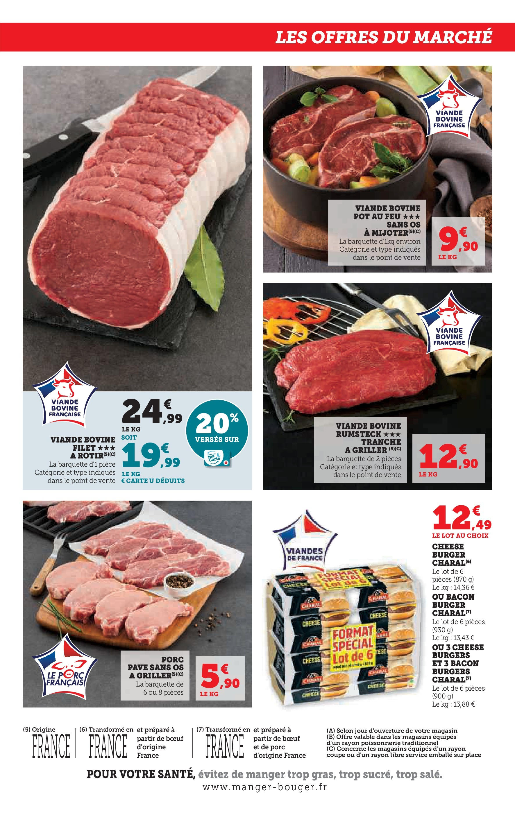 Super U Jour de Marché Ouest à partir du 28/10/2024 - promo en ligne | Page: 3 | Produits: Viande, Porc, Rumsteck, Viande bovine