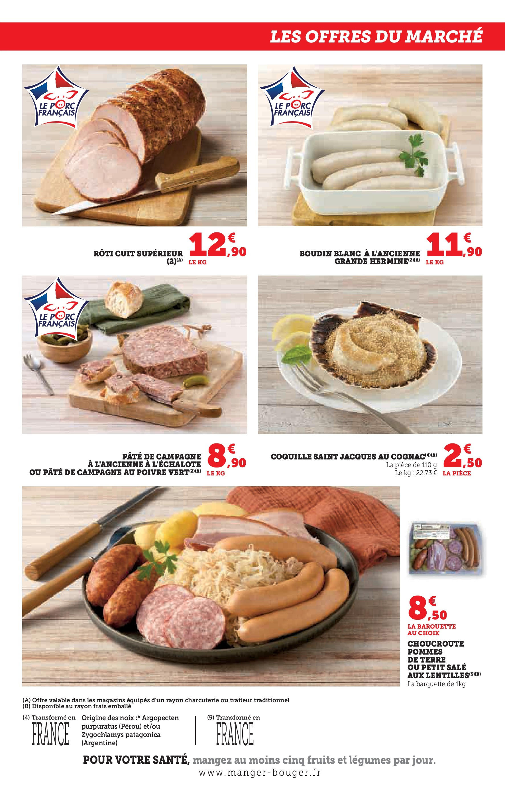 Super U Jour de Marché Ouest à partir du 28/10/2024 - promo en ligne | Page: 5 | Produits: Poivre, Porc, Noix, Pommes de terre