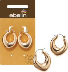 ebelin Creolen Tropfenform, Gold-Optik