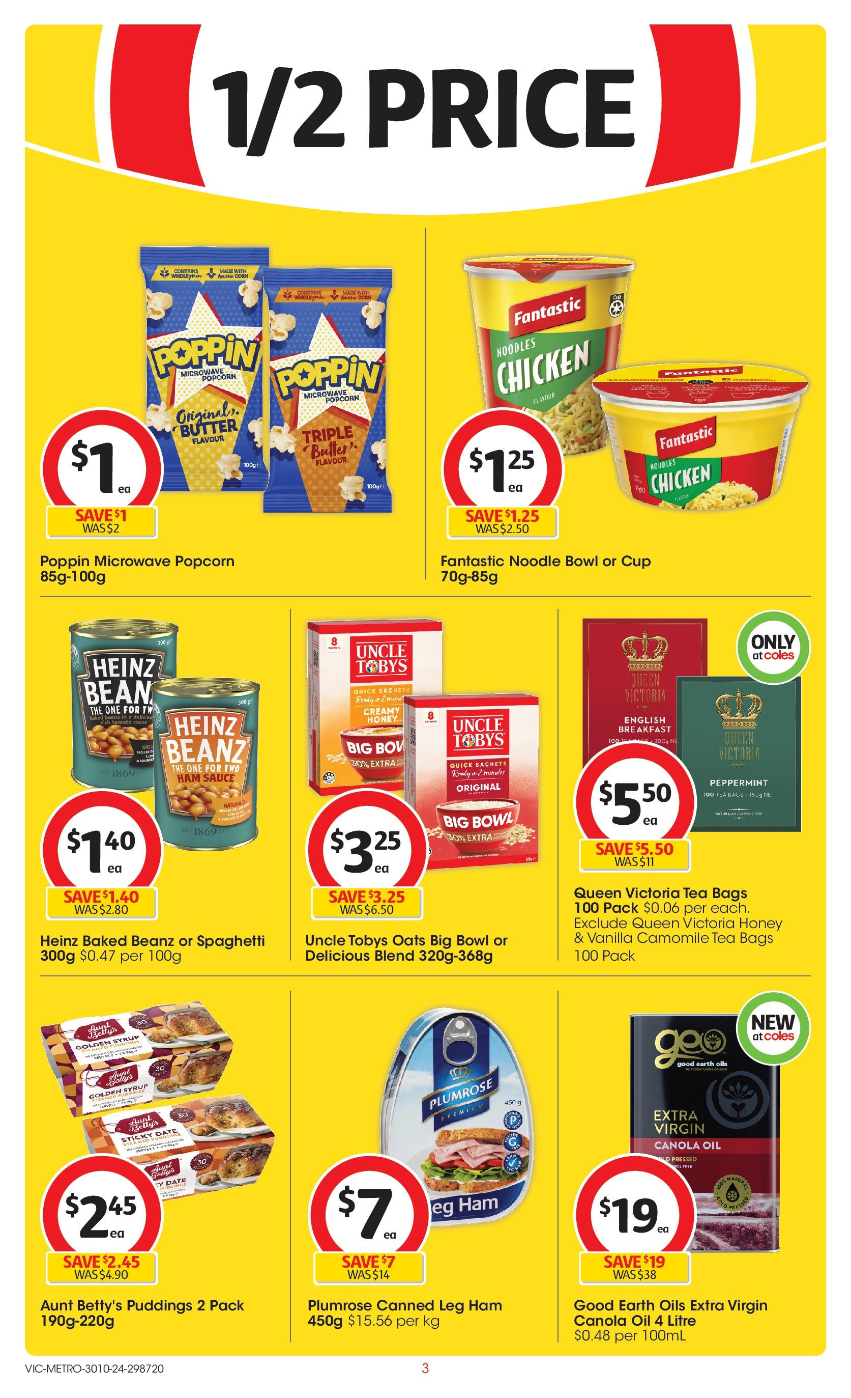 ﻿﻿Coles catalogue valid from 30/10/2024 > Online Australia | Page: 3 | Products: Honey, Tea, Noodles, Date