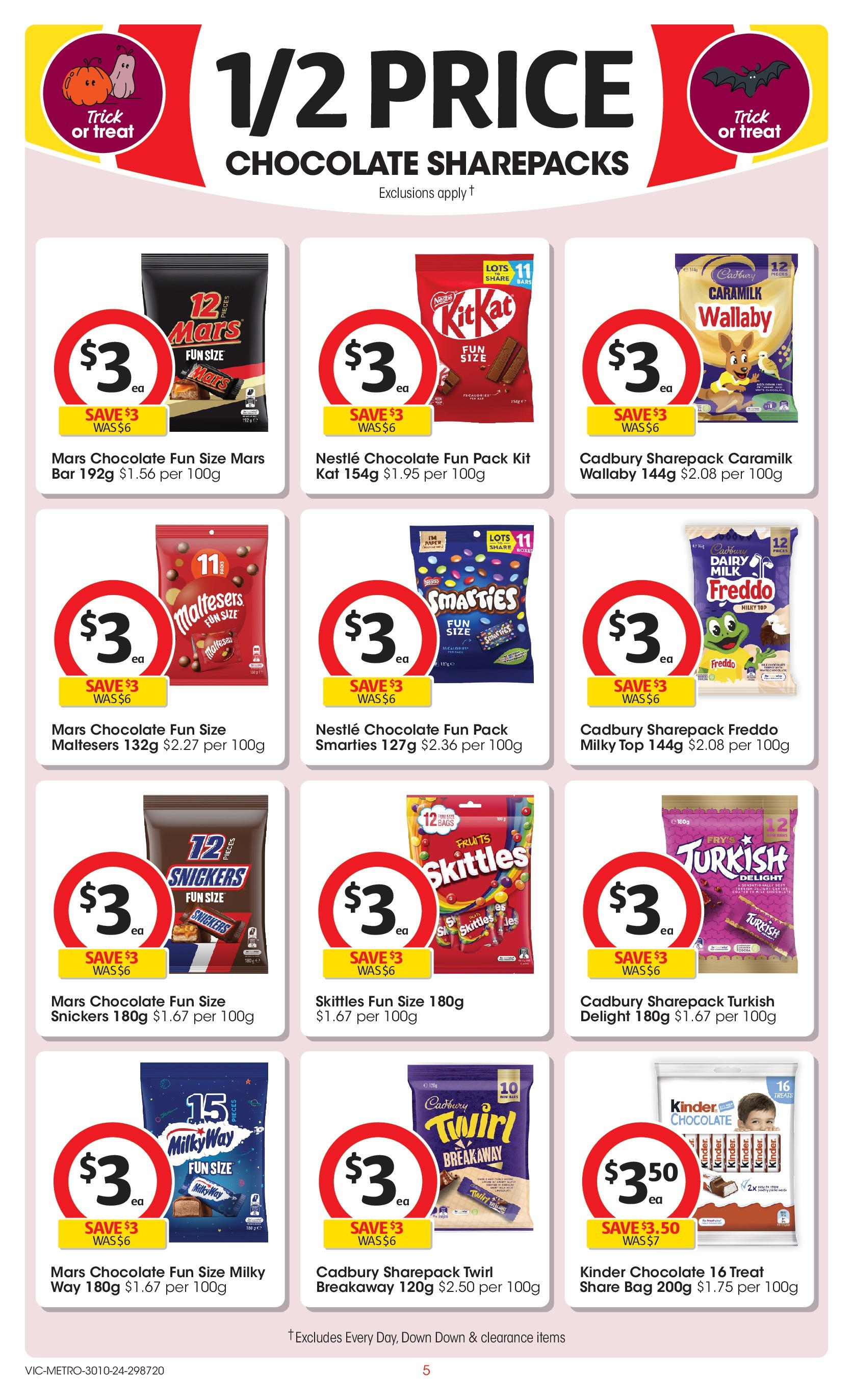 ﻿﻿Coles catalogue valid from 30/10/2024 > Online Australia | Page: 5 | Products: Milk, Dairy, Chocolate, Bag