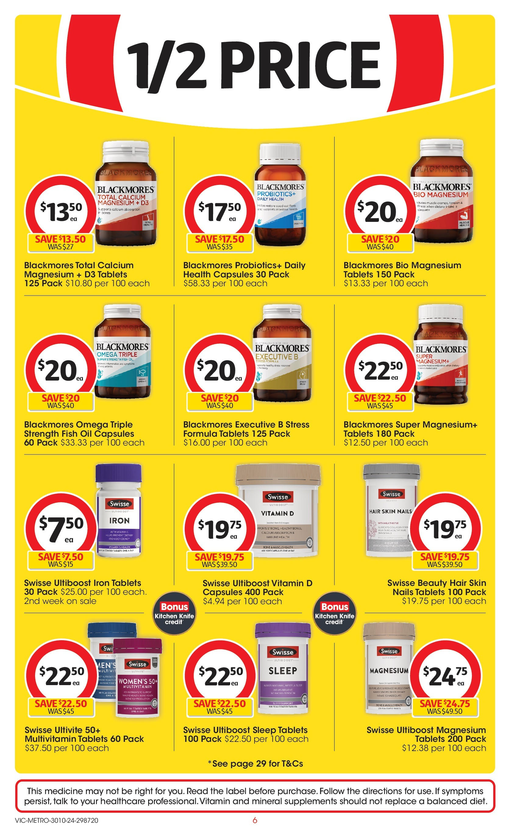 ﻿﻿Coles catalogue valid from 30/10/2024 > Online Australia | Page: 6 | Products: Oil, Multivitamin, Tablets, Vitamin