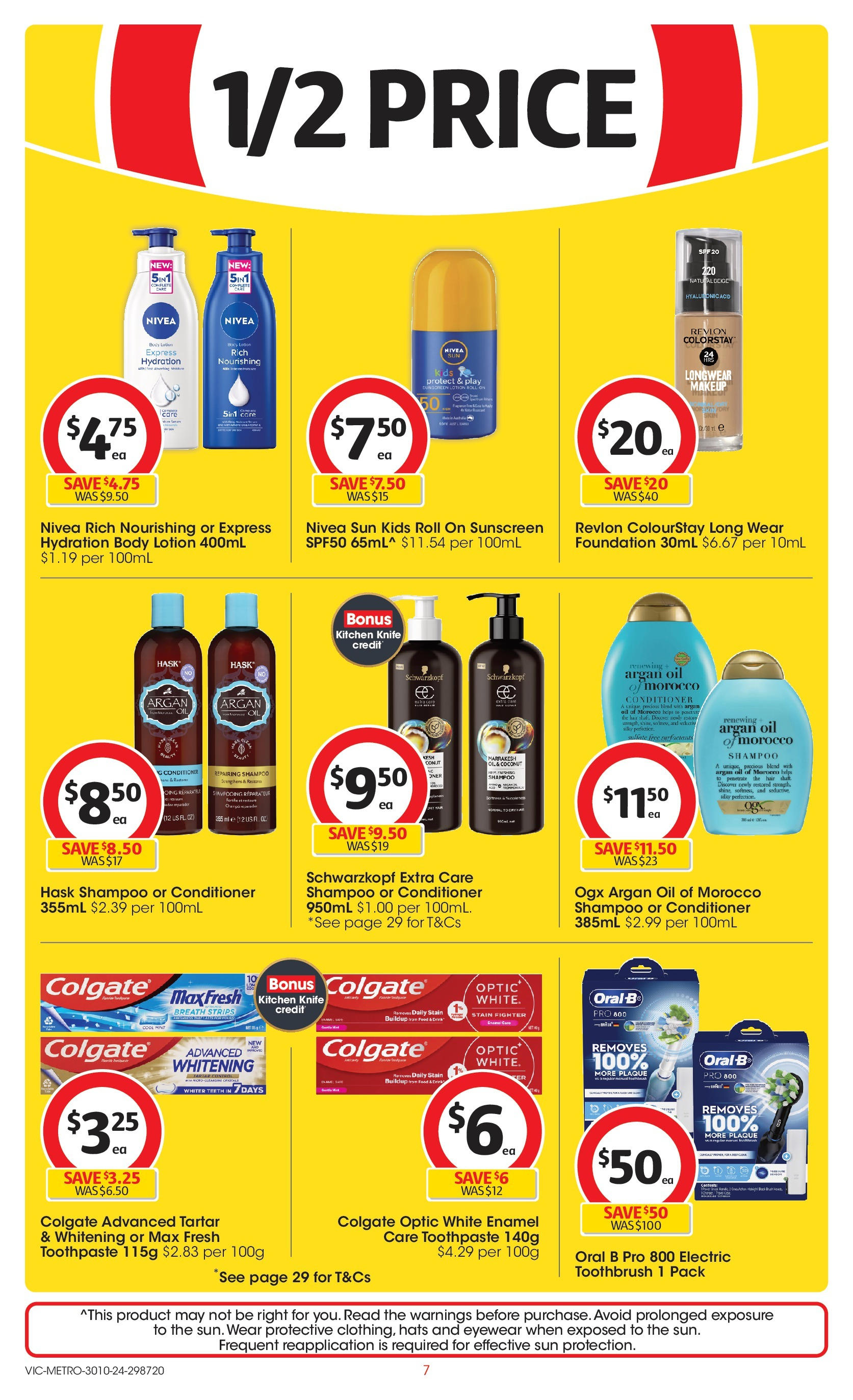 ﻿﻿Coles catalogue valid from 30/10/2024 > Online Australia | Page: 7 | Products: Desk, Shampoo, Makeup, Toothbrush