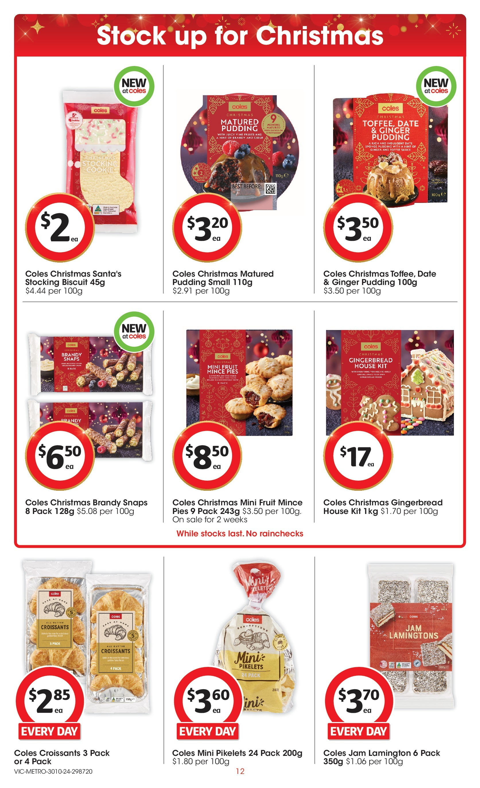 ﻿﻿Coles catalogue valid from 30/10/2024 > Online Australia | Page: 12 | Products: Butter, Date, Pies, Lamingtons