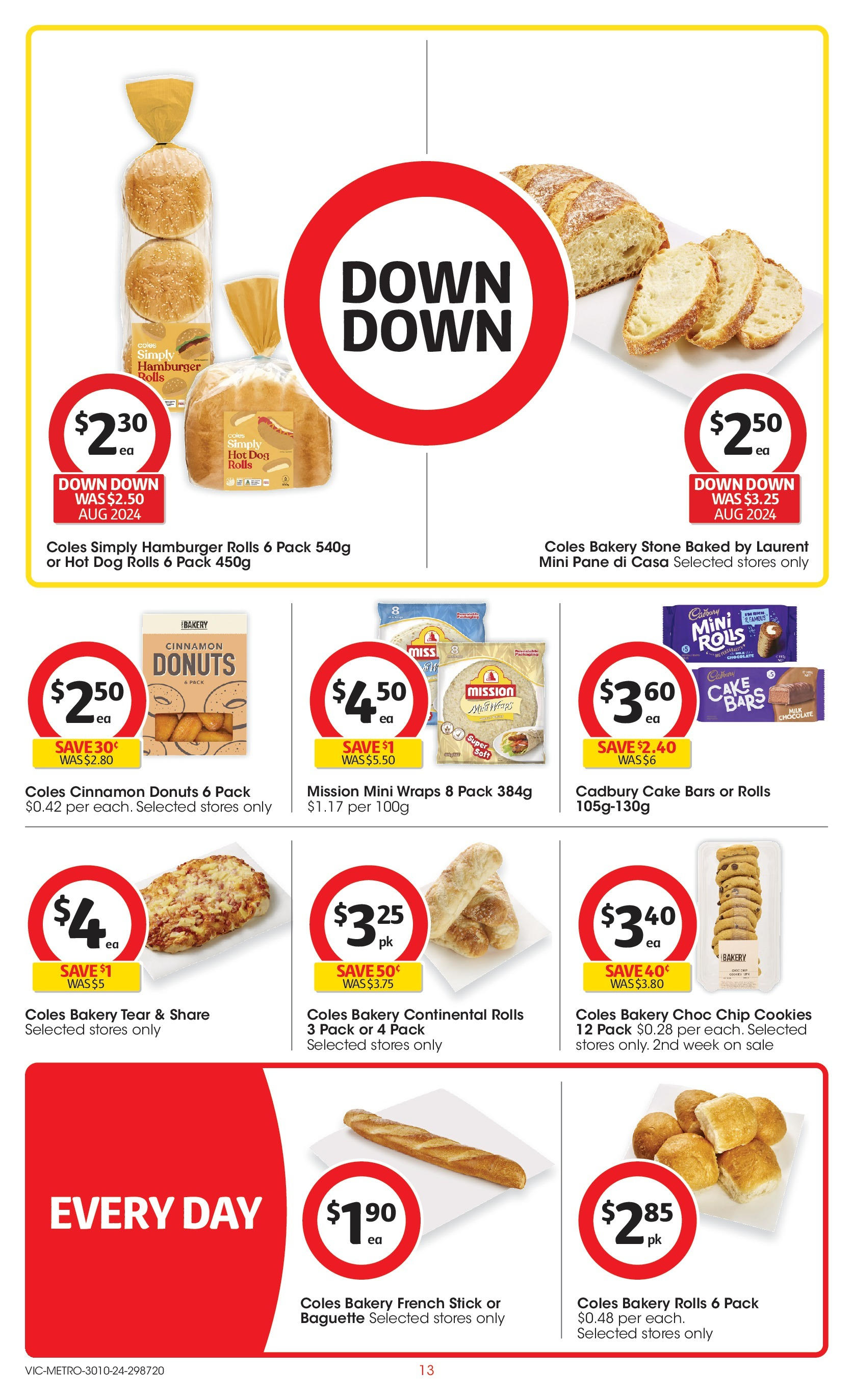 ﻿﻿Coles catalogue valid from 30/10/2024 > Online Australia | Page: 13 | Products: Donuts, Chocolate, Bakery