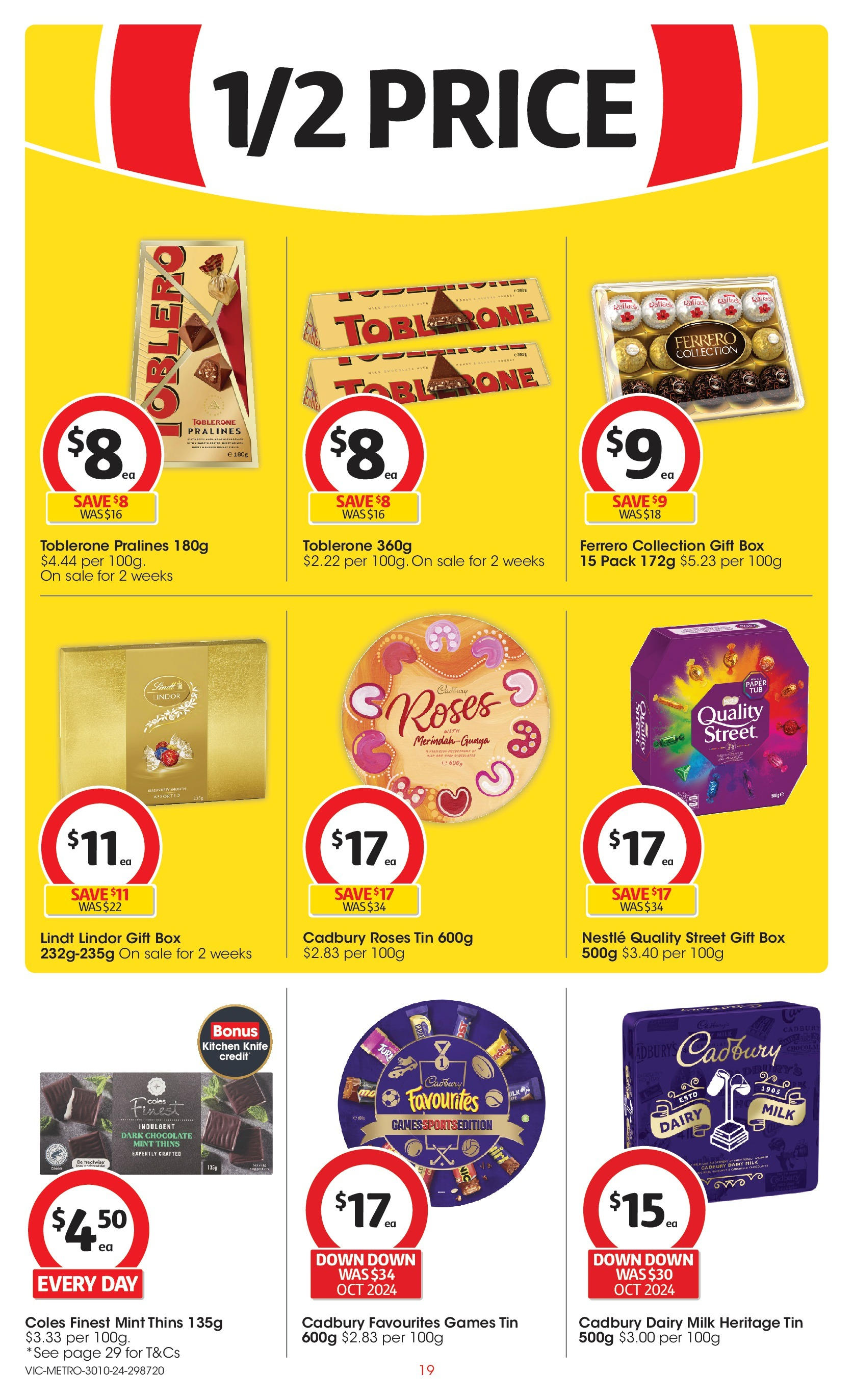 ﻿﻿Coles catalogue valid from 30/10/2024 > Online Australia | Page: 19 | Products: Box, Milk, Dairy, Chocolate