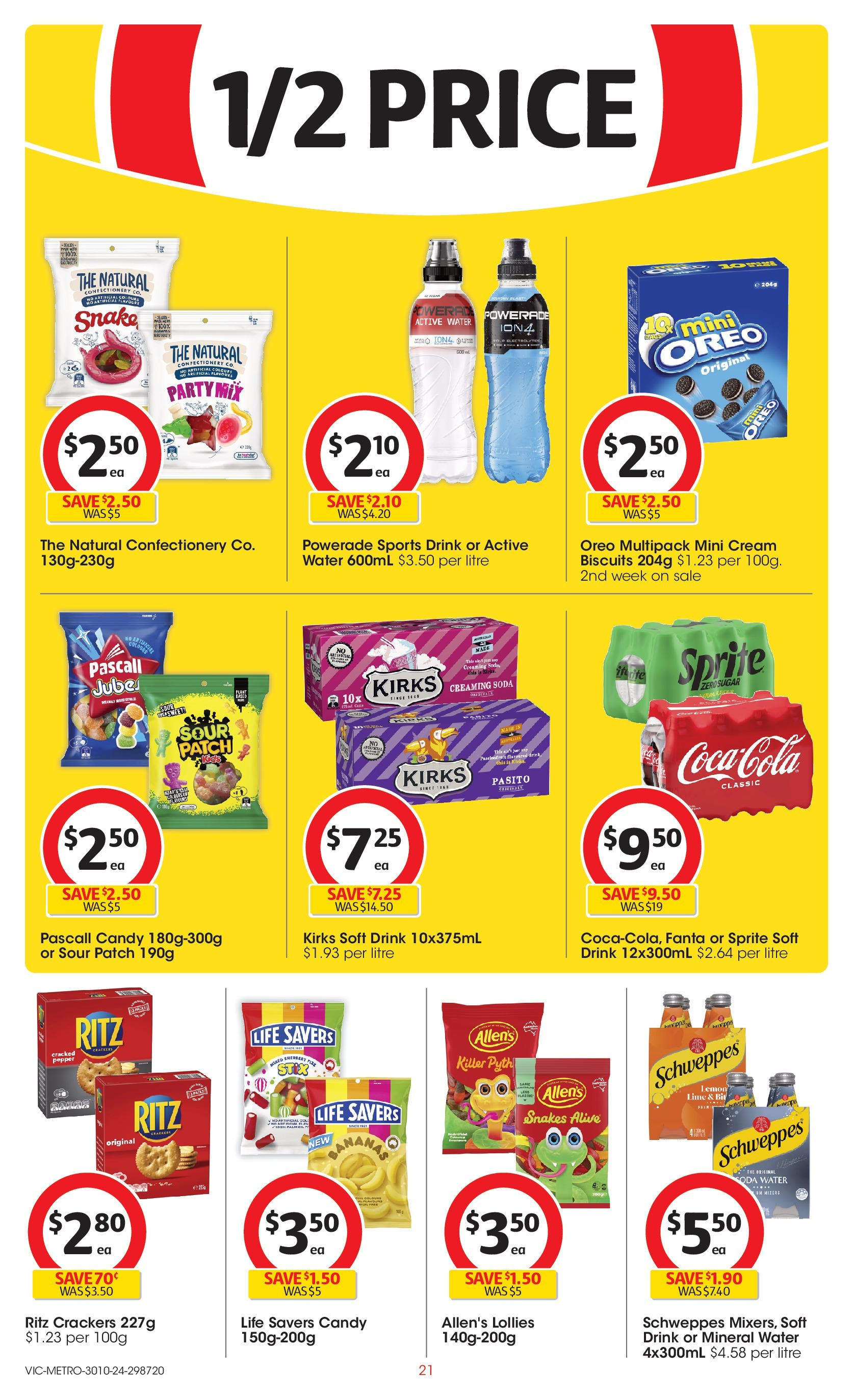 ﻿﻿Coles catalogue valid from 30/10/2024 > Online Australia | Page: 21 | Products: Lollies, Cream, Water, Sugar