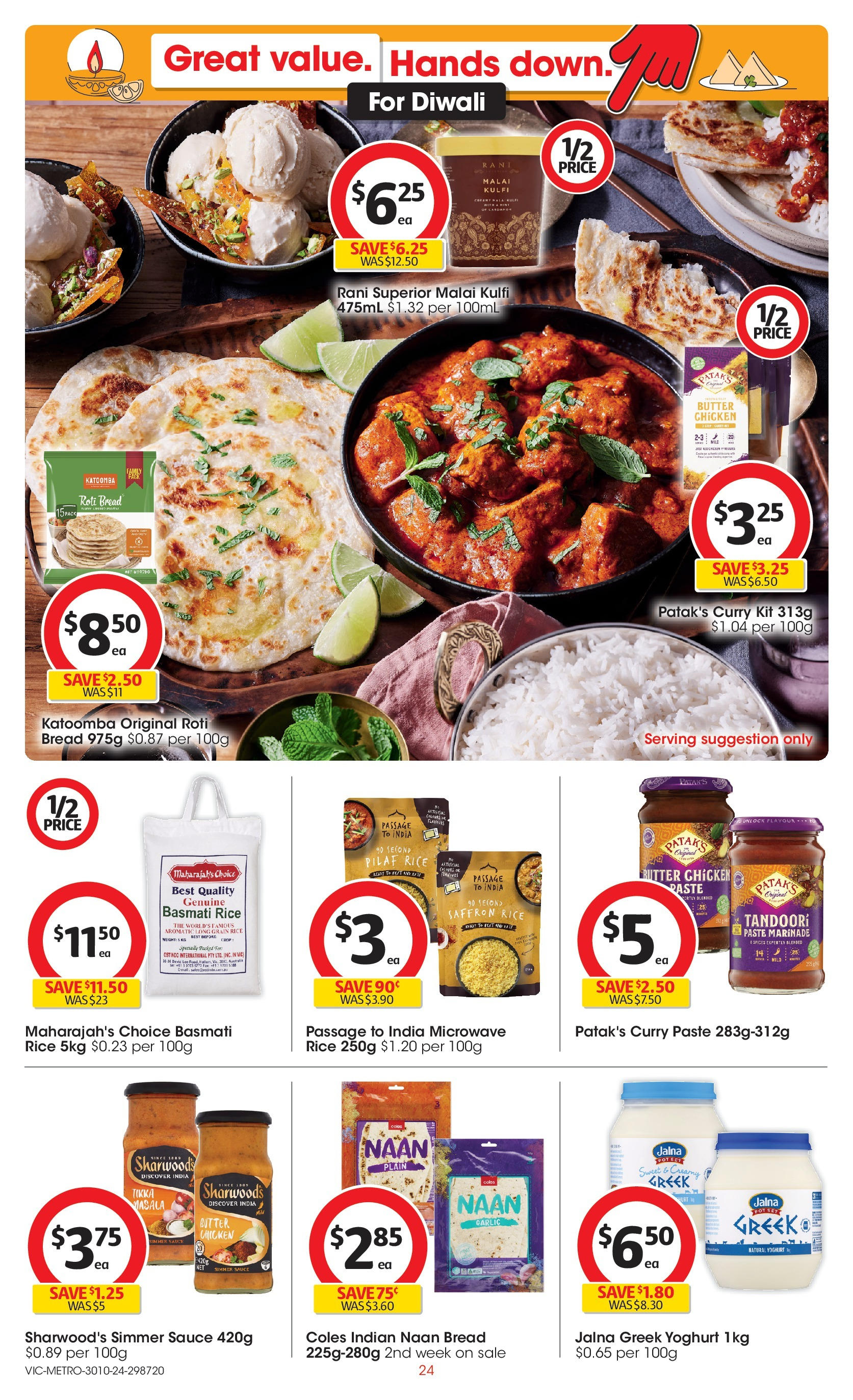 ﻿﻿Coles catalogue valid from 30/10/2024 > Online Australia | Page: 24 | Products: Yoghurt, Bread, Cream, Sauce