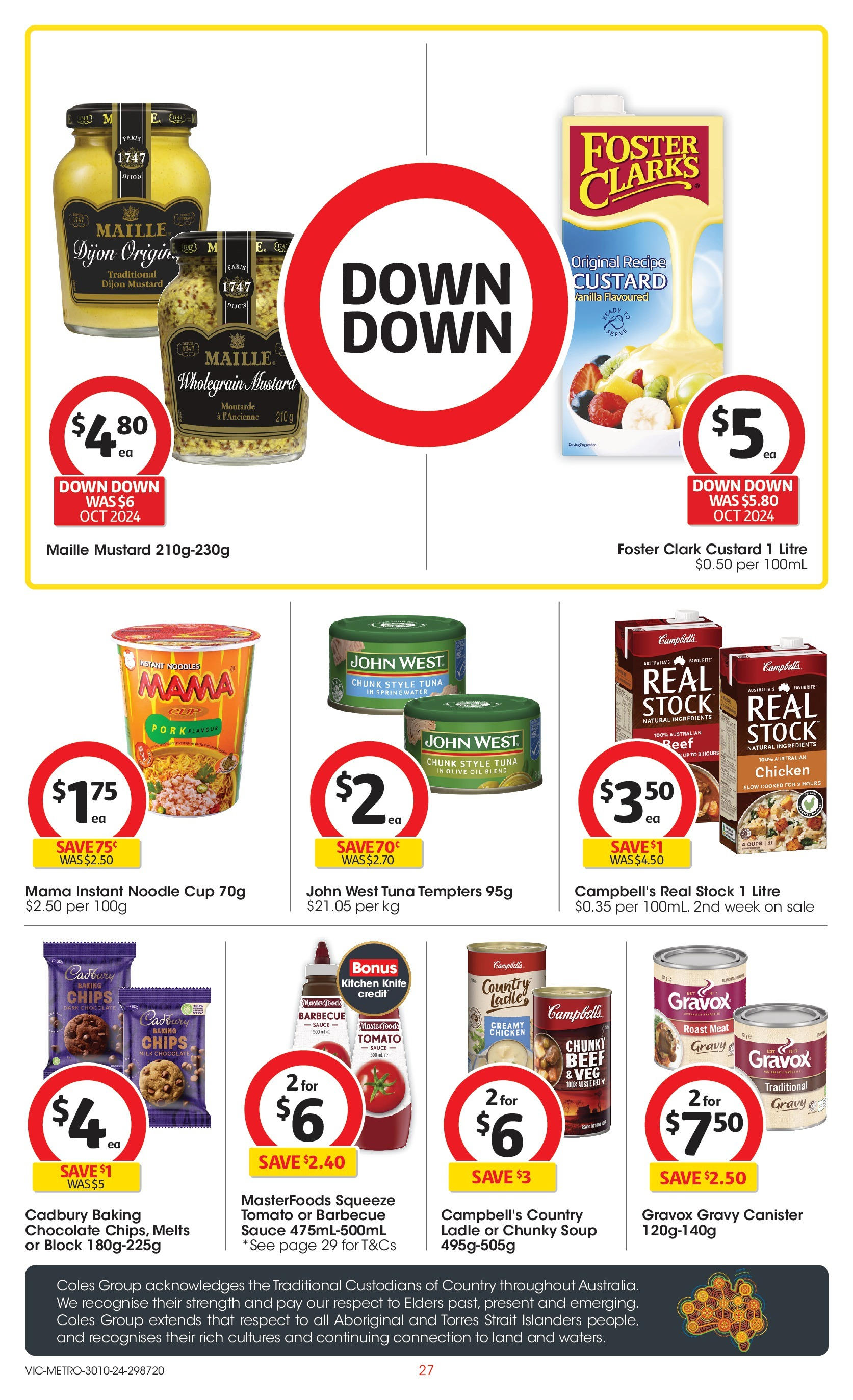 ﻿﻿Coles catalogue valid from 30/10/2024 > Online Australia | Page: 27 | Products: Chips, Olive oil, Soup, Tuna