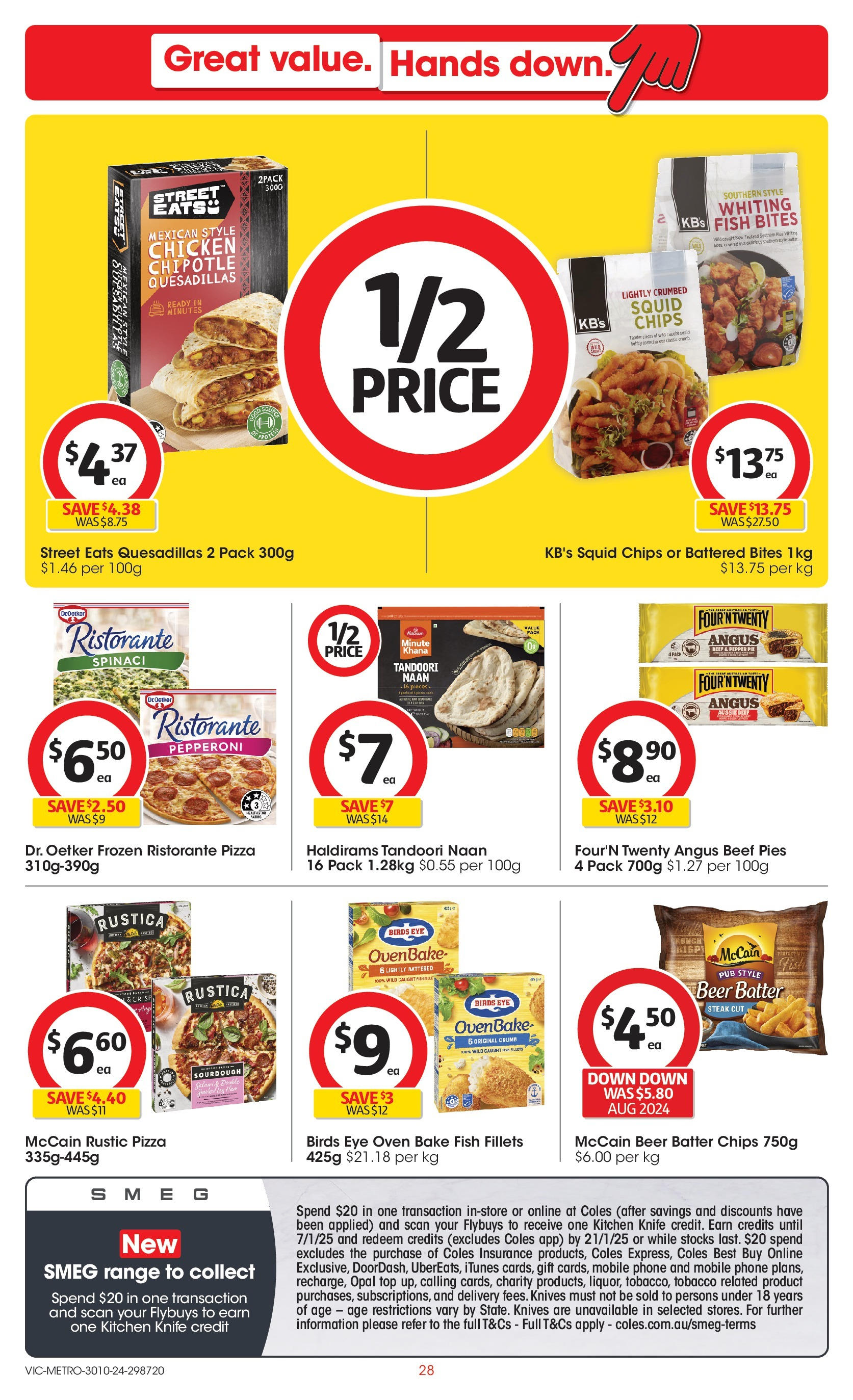 ﻿﻿Coles catalogue valid from 30/10/2024 > Online Australia | Page: 28 | Products: Chicken, Opal, Steak, Pies