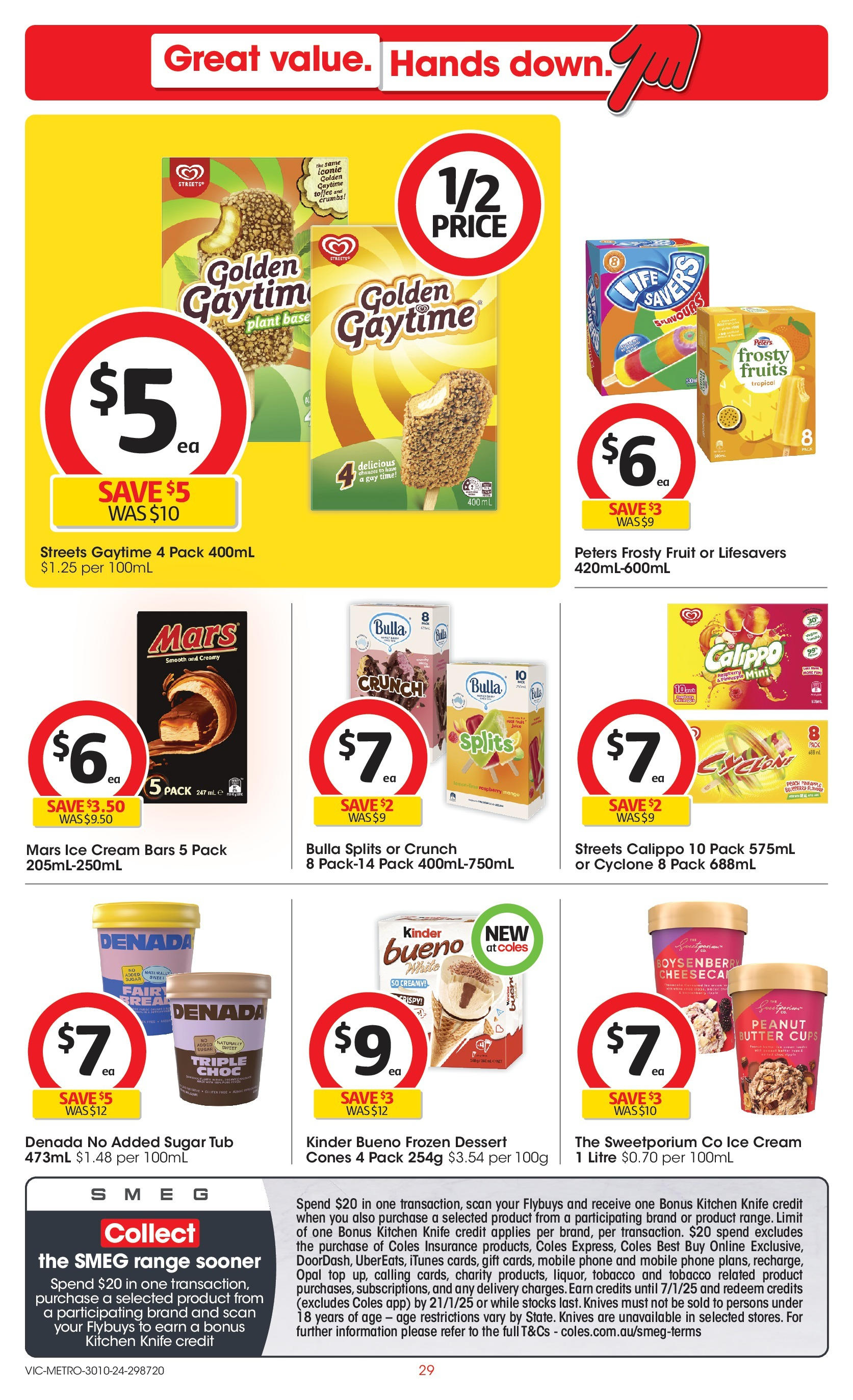 ﻿﻿Coles catalogue valid from 30/10/2024 > Online Australia | Page: 29 | Products: Plant, Cream, Ice cream, Sugar