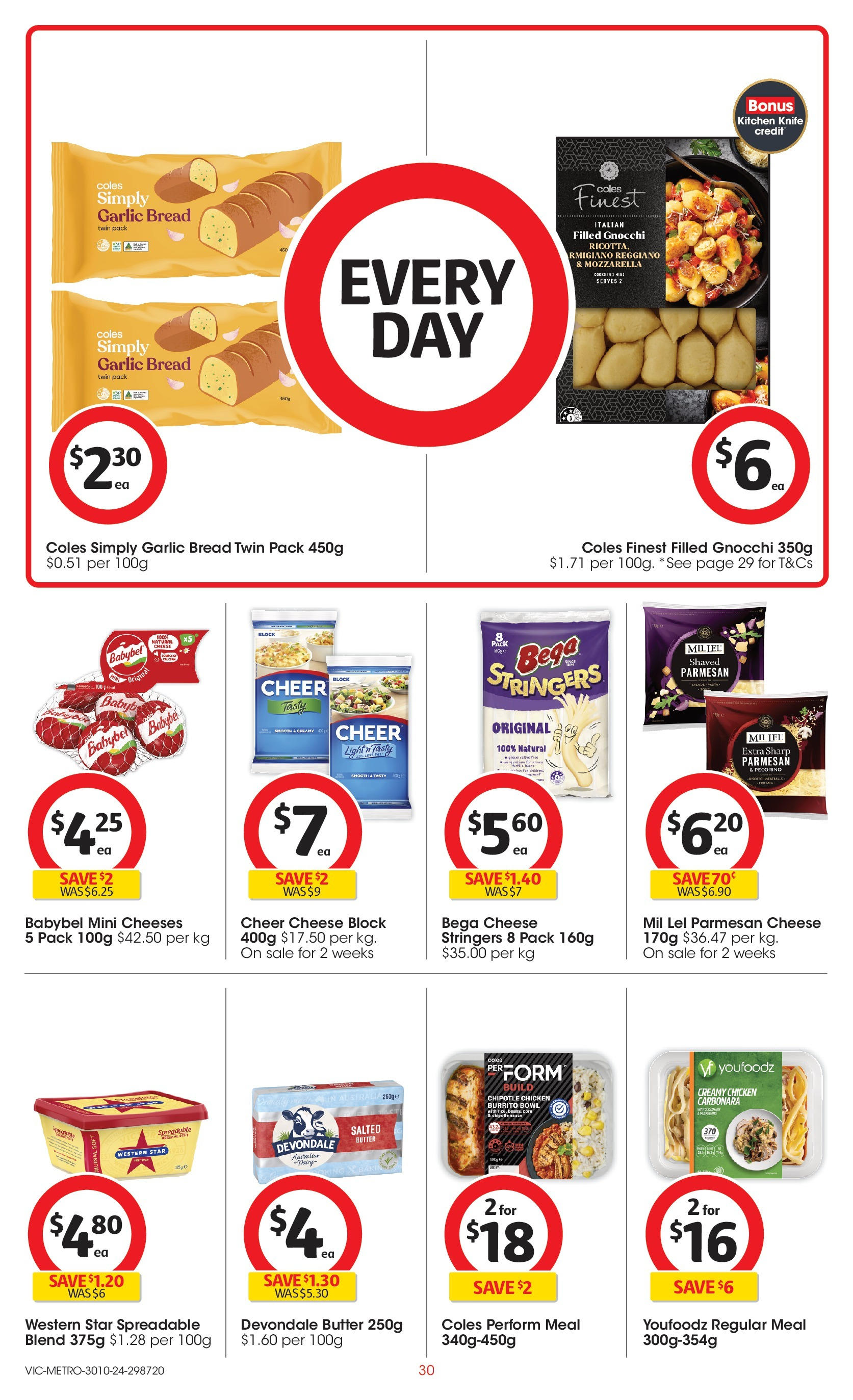 ﻿﻿Coles catalogue valid from 30/10/2024 > Online Australia | Page: 30 | Products: Butter, Bread, Chicken, Garlic