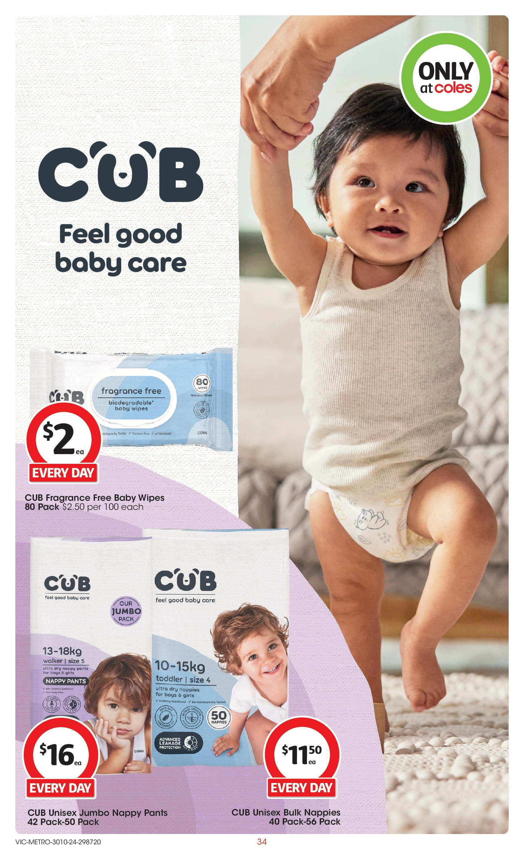 ﻿﻿Coles catalogue valid from 30/10/2024 > Online Australia | Page: 34 | Products: Fragrance, Nappies, Pants