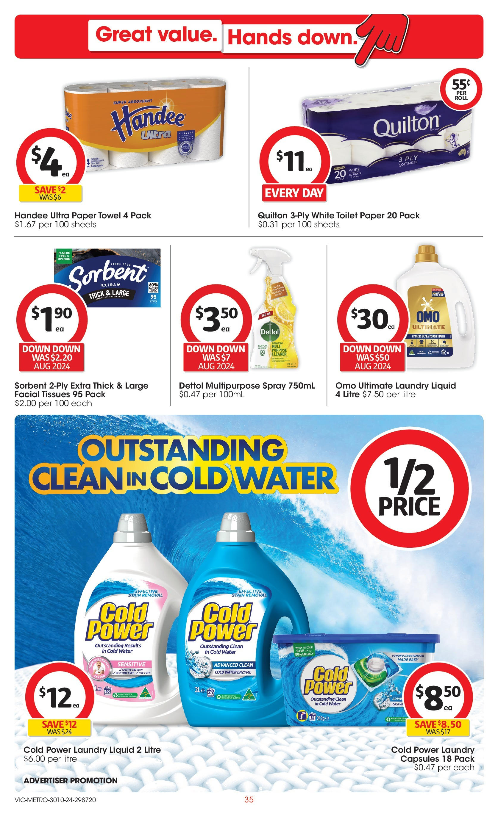 ﻿﻿Coles catalogue valid from 30/10/2024 > Online Australia | Page: 35 | Products: Toilet, Cleaner, Laundry, Tissues