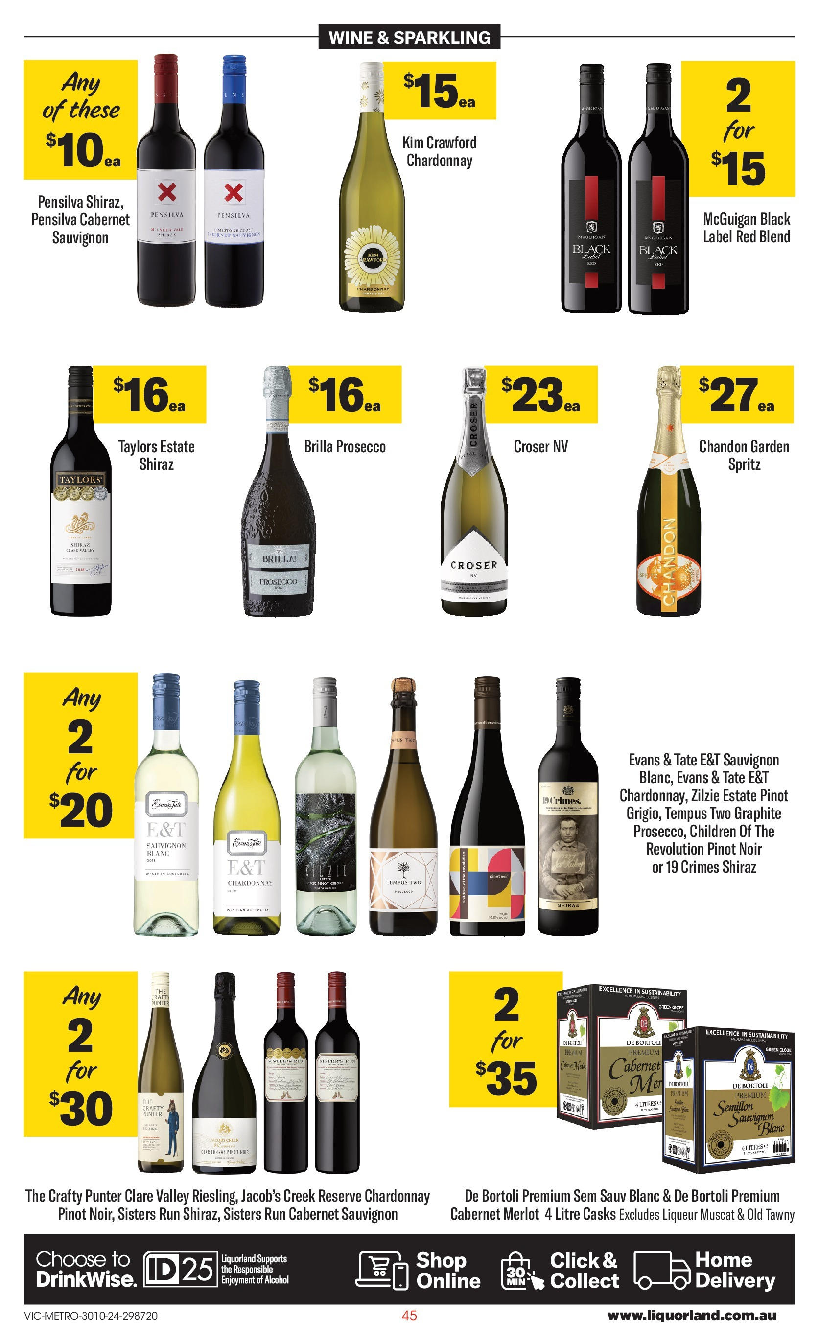 ﻿﻿Coles catalogue valid from 30/10/2024 > Online Australia | Page: 45 | Products: Cabinet, Wine