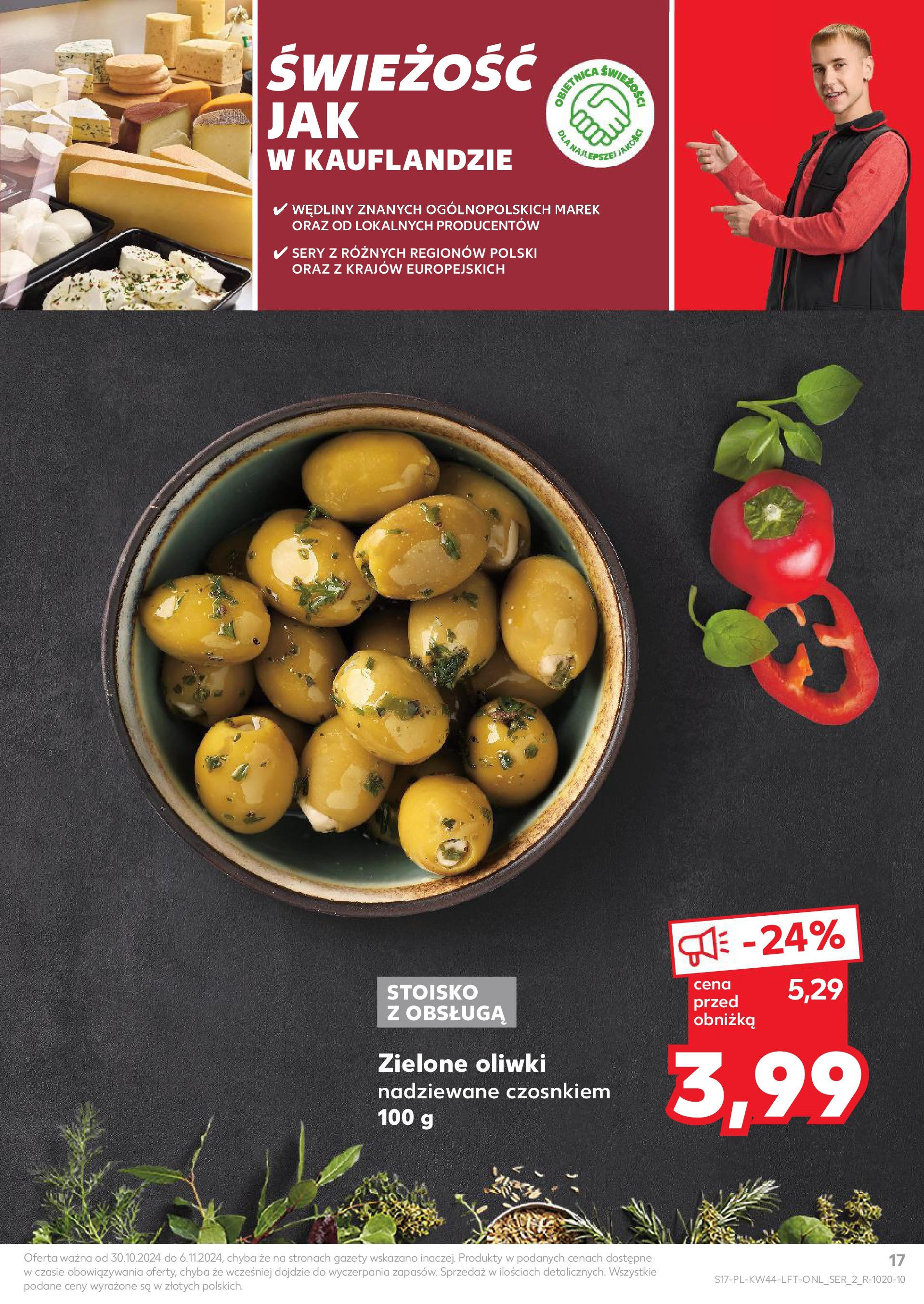 Kaufland gazetka od 30.10.2024 - od jutra PDF | Strona: 17 | Produkty: Sery, Wędliny