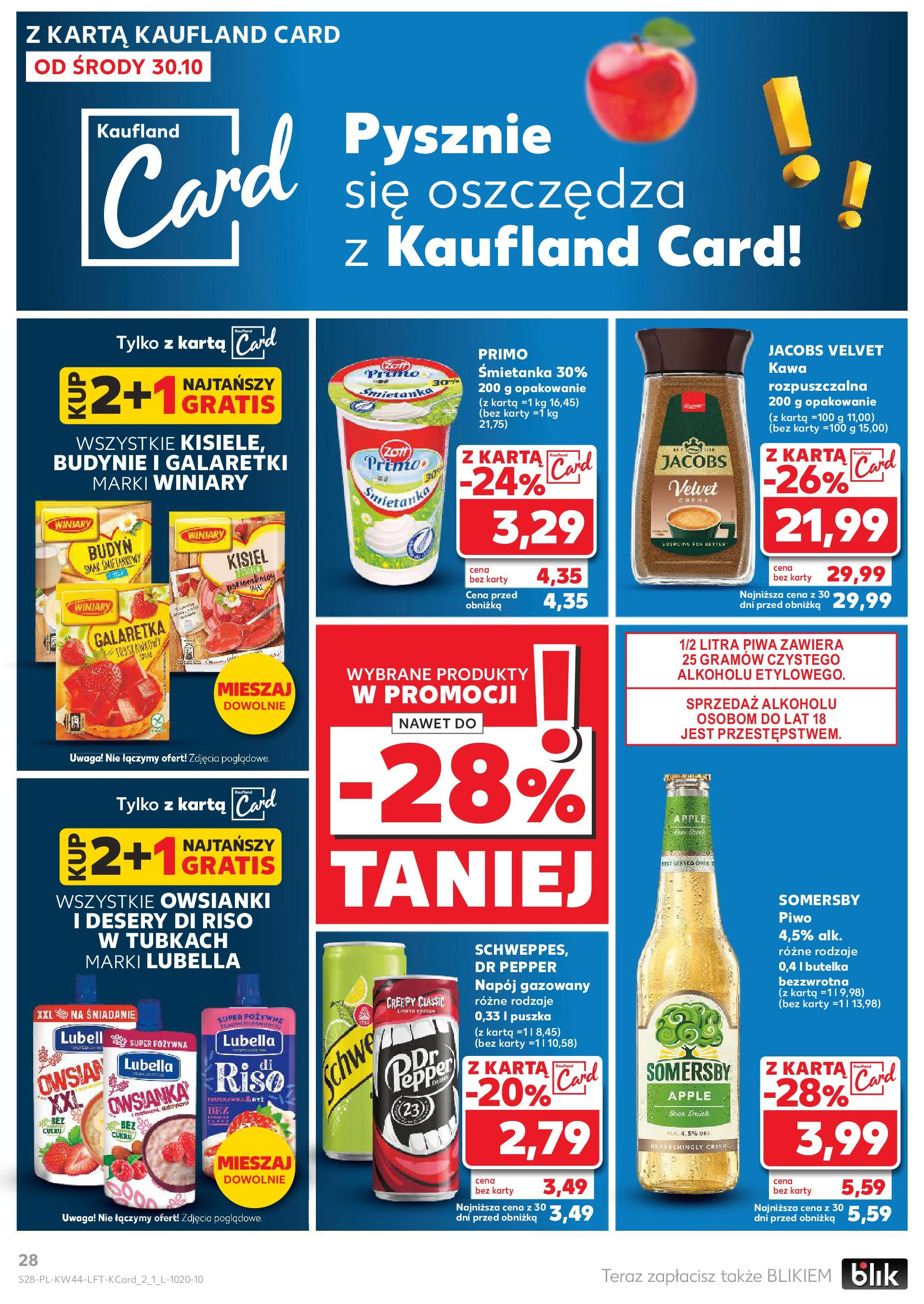 Kaufland gazetka od 30.10.2024 - od jutra PDF | Strona: 28 | Produkty: Galaretki, Owsianka, Galaretka, Kawa