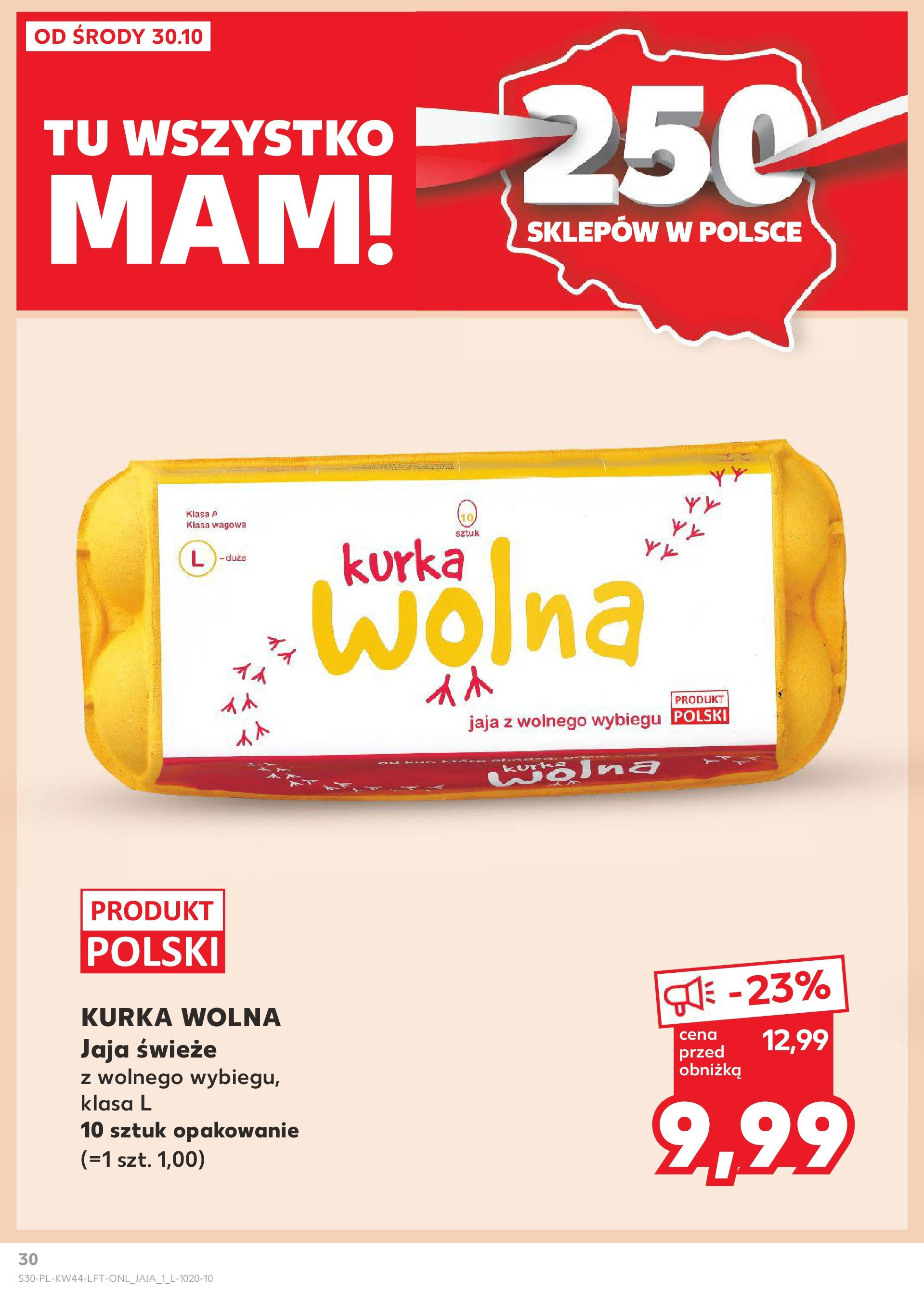 Kaufland gazetka od 30.10.2024 - od jutra PDF | Strona: 30 | Produkty: Jaja