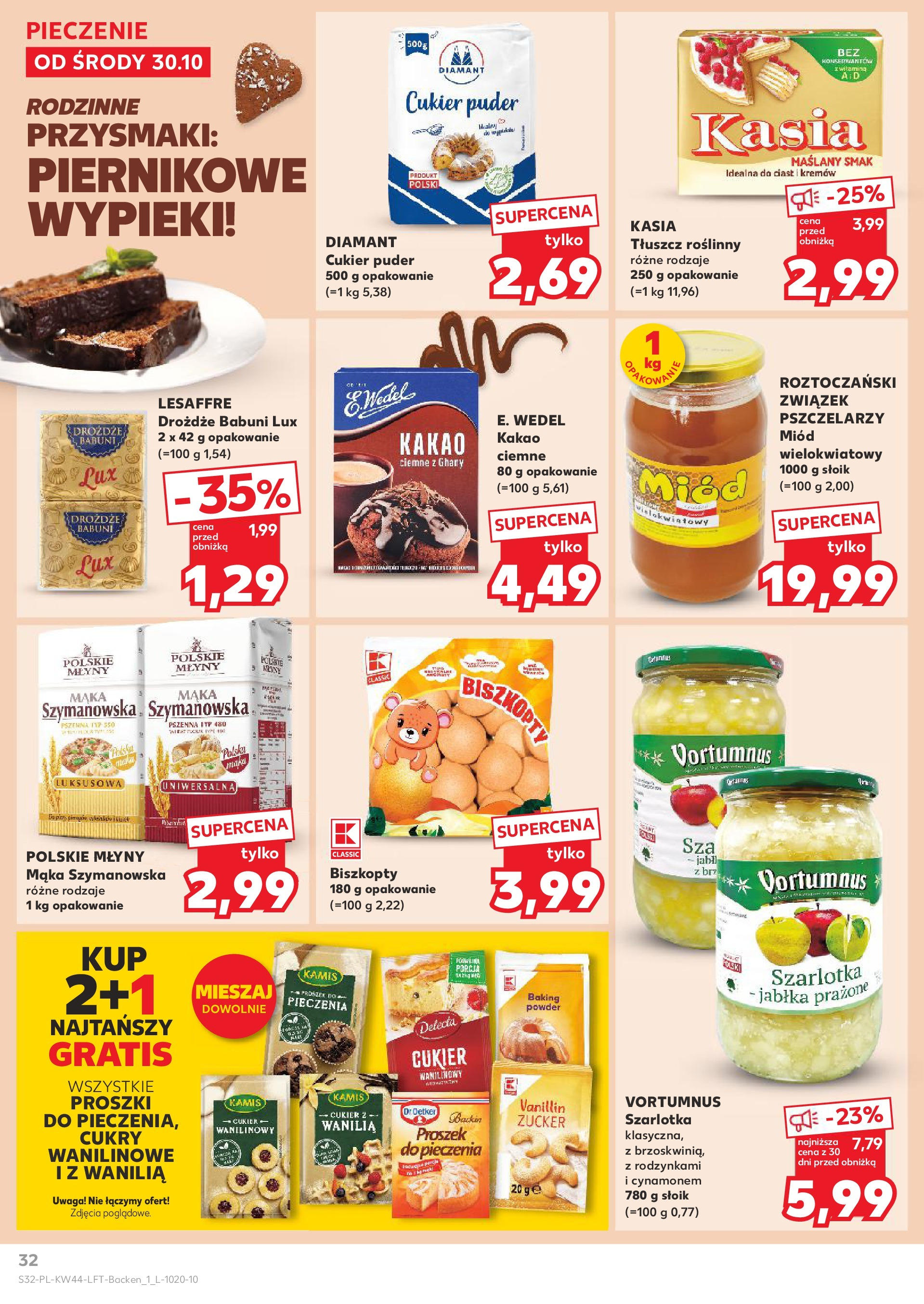 Kaufland gazetka od 30.10.2024 - od jutra PDF | Strona: 32 | Produkty: Miód, Cukier puder, Jabłka, Cukier wanilinowy