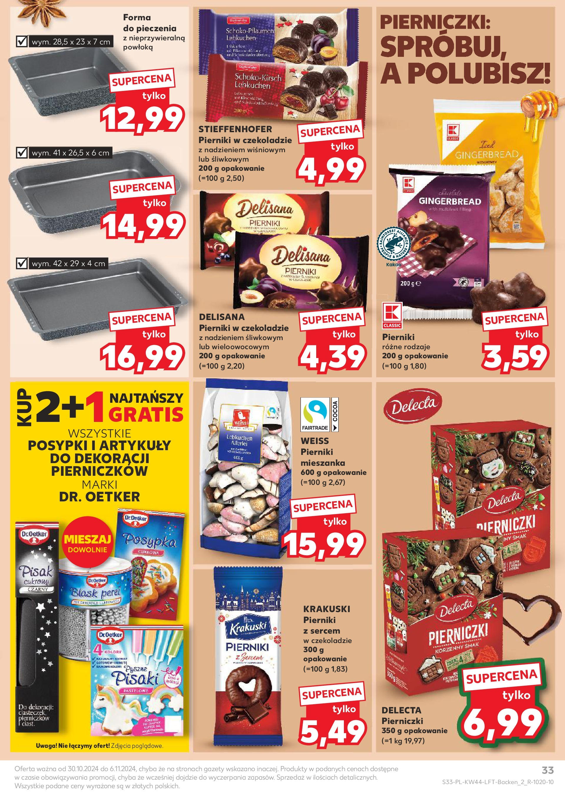 Kaufland gazetka od 30.10.2024 - od jutra PDF | Strona: 33 | Produkty: Pierniki, Kakao, Pierniki w czekoladzie