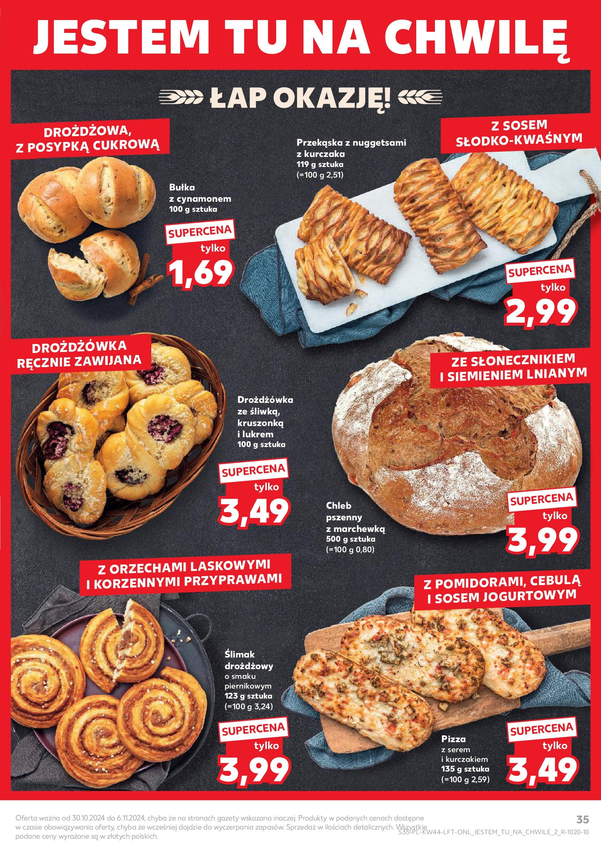 Kaufland gazetka od 30.10.2024 - od jutra PDF | Strona: 35 | Produkty: Bułka, Chleb, Pizza, Marchewka