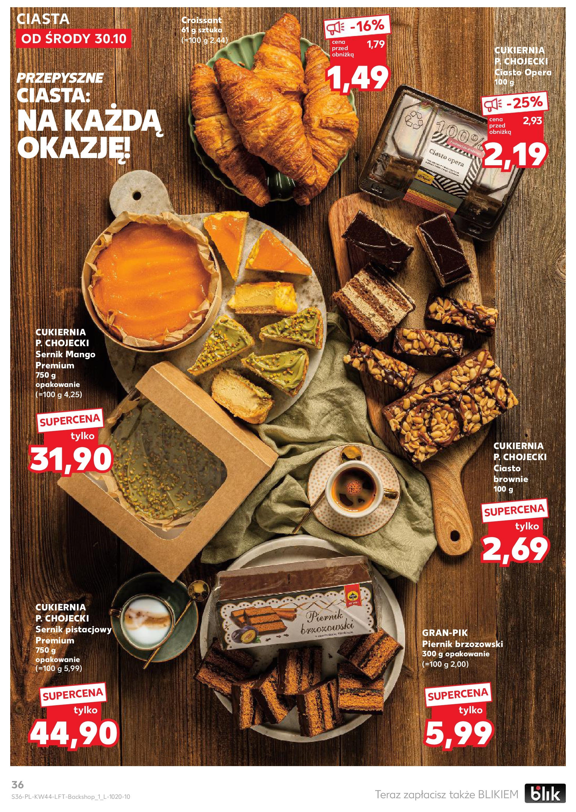 Kaufland gazetka od 30.10.2024 - od jutra PDF | Strona: 36 | Produkty: Ciasto brownie, Ciasto, Piernik, Brownie