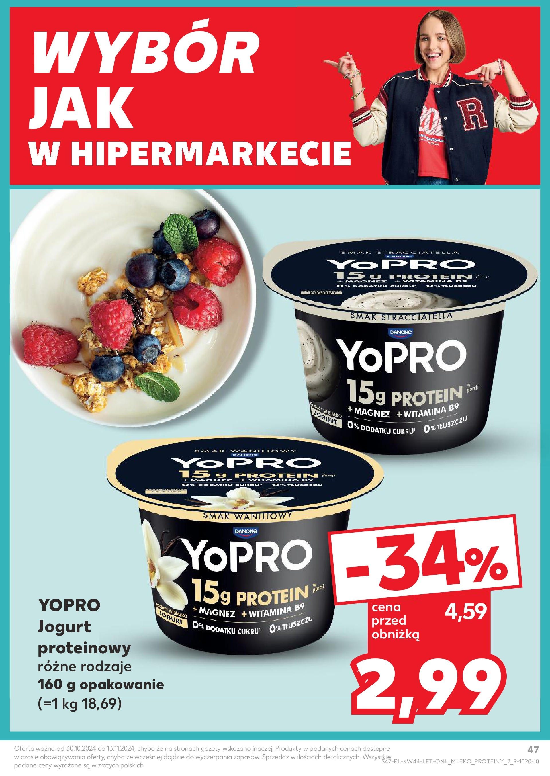 Kaufland gazetka od 30.10.2024 - od jutra PDF | Strona: 47 | Produkty: Jogurt