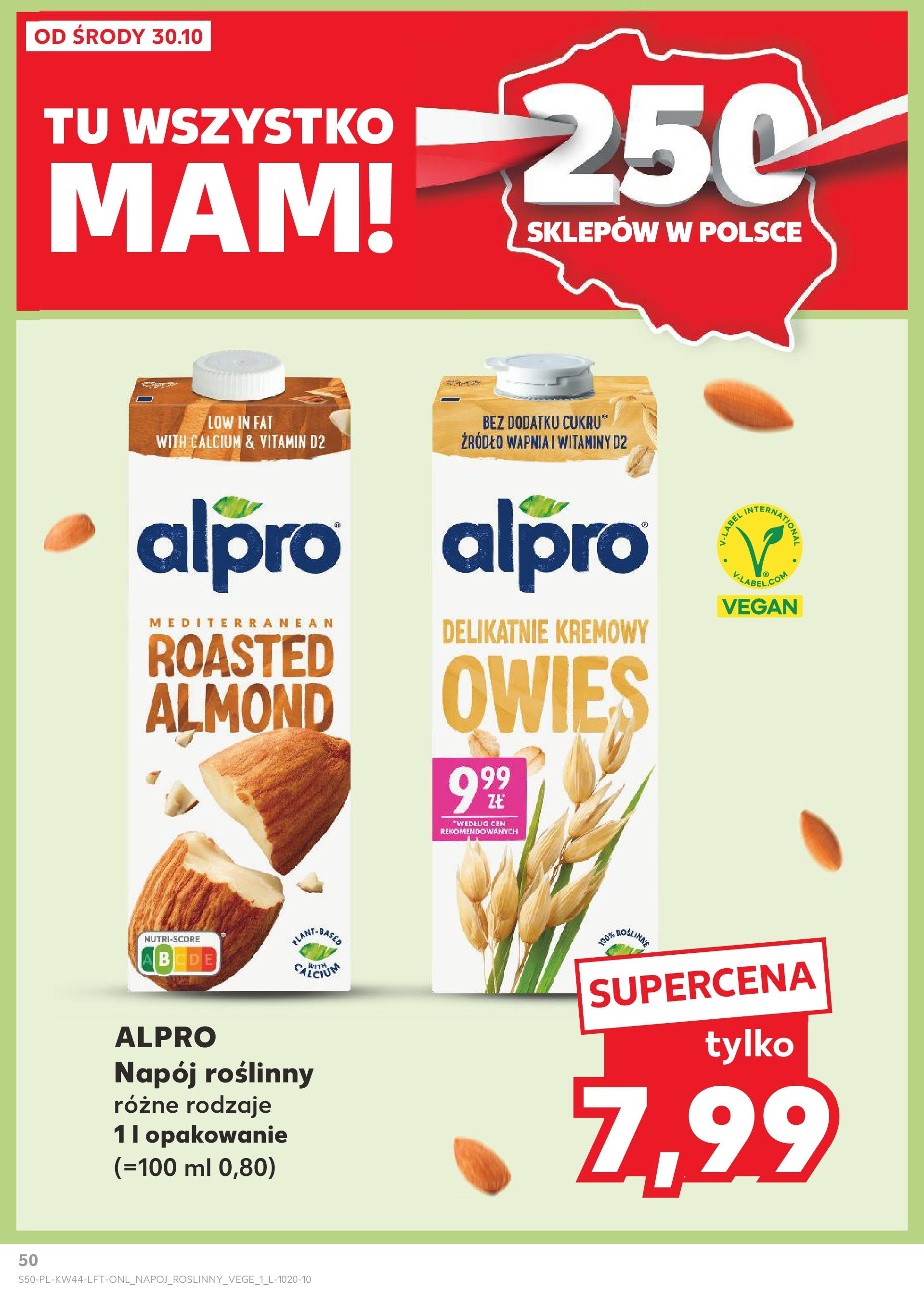 Kaufland gazetka od 30.10.2024 - od jutra PDF | Strona: 50 | Produkty: Alpro