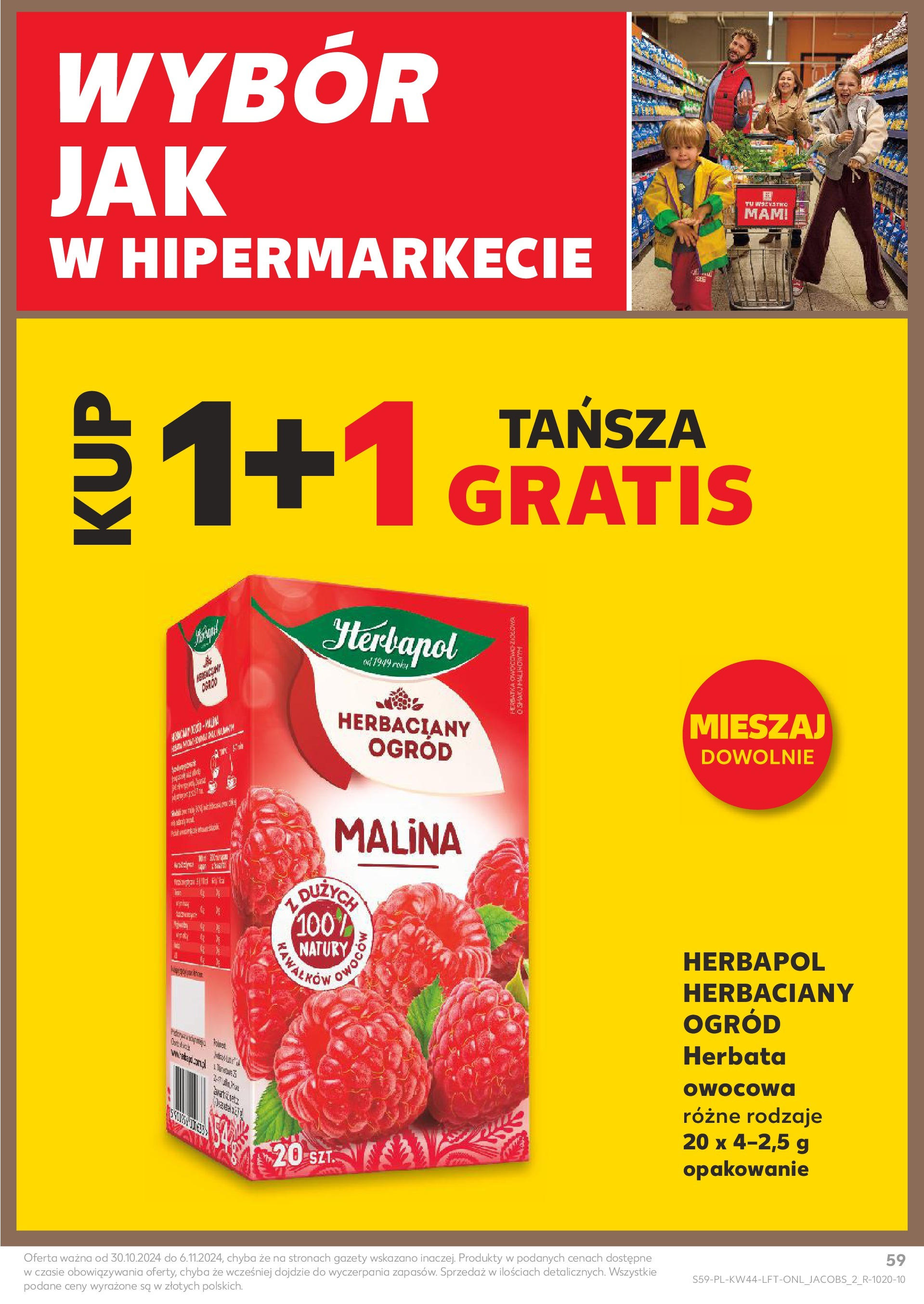 Kaufland gazetka od 30.10.2024 - od jutra PDF | Strona: 59 | Produkty: Malina, Herbata