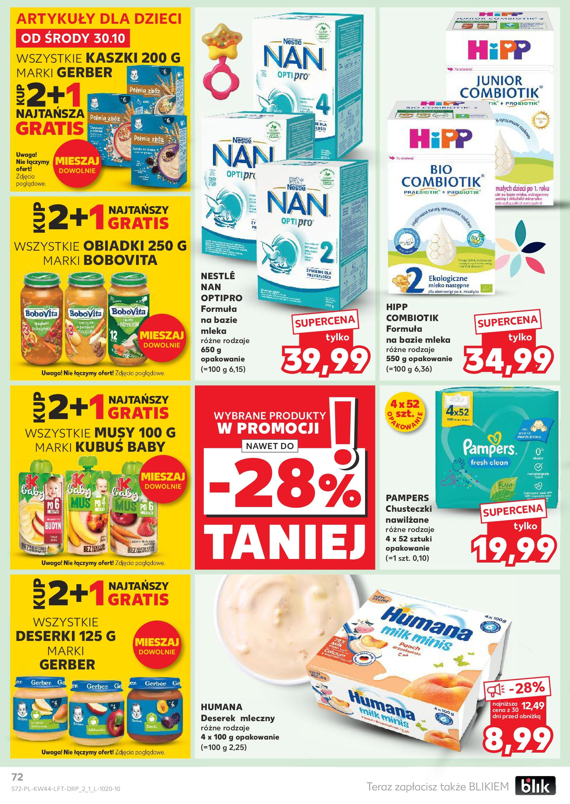 Kaufland gazetka od 30.10.2024 - od jutra PDF | Strona: 72 | Produkty: Brzoskwinia, Mleka, Pampers, Mleko