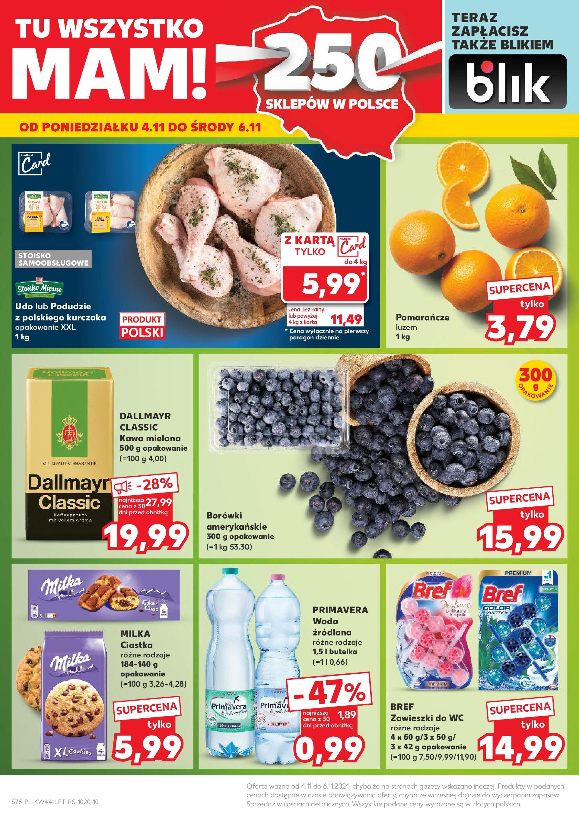 Kaufland gazetka od 30.10.2024 - od jutra PDF | Strona: 78 | Produkty: Karta, Pomarańcze, Ciastka, Woda