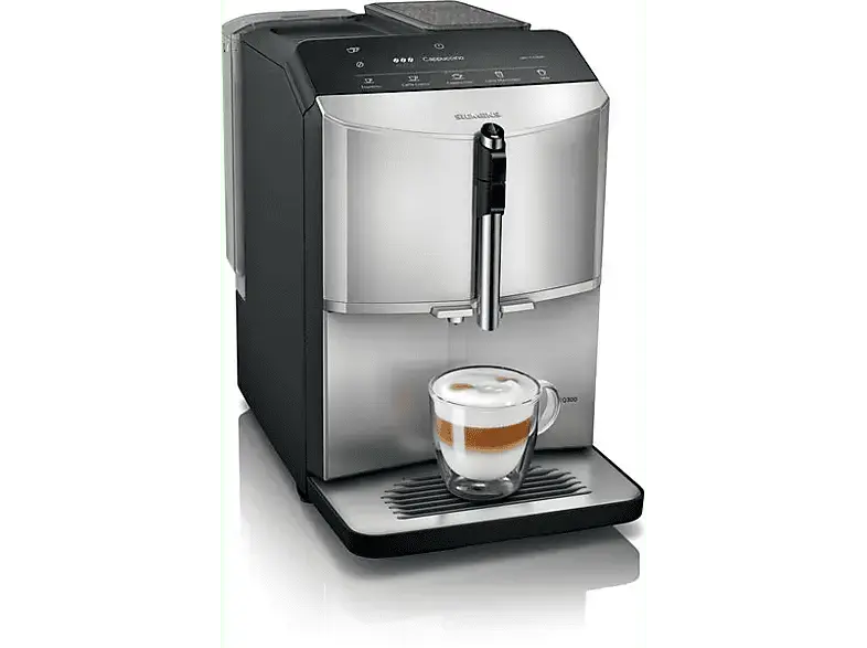 SIEmenS TF303E07 Kaffeevollautomat (Inox silver metallic, Scheibenmahlwerk aus Keramik, 15 bar)