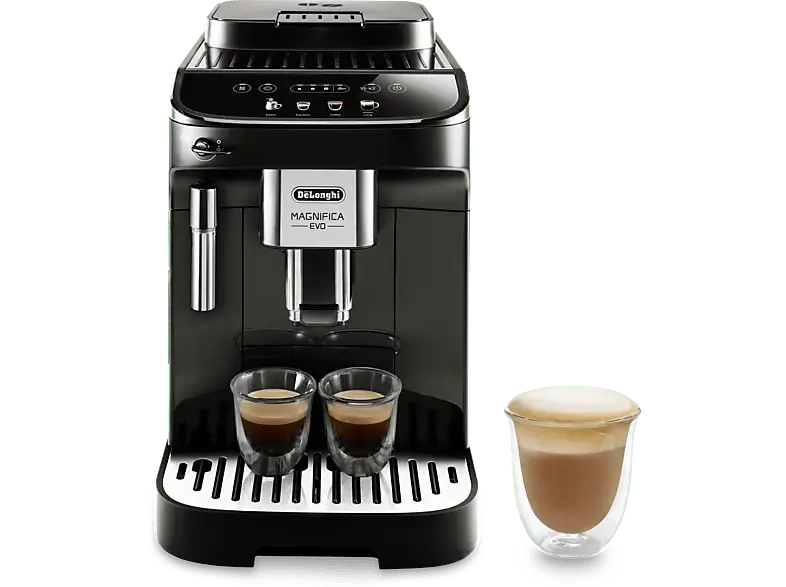De'Longhi ECAM 290.21 B Magnifica Evo Kaffeevollautomat (Schwarz, Fl&uuml;ster-Kegelmahlwerk, 15 bar, Dampfd&uuml;se)