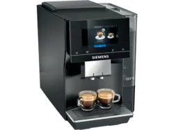 Siemens TP713D09 EQ700 Classic Kaffeevollautomat (Klavierlack schwarz, Keramikmahlwerk, 19 bar, Milchschlauch)