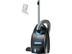 Siemens VSQ 5 X 1238 Q 5.0 Extreme Silencepower Bodenstaubsauger mit Beutel (70 dB(A), maximale Leistung: 850 Watt, Schwarz