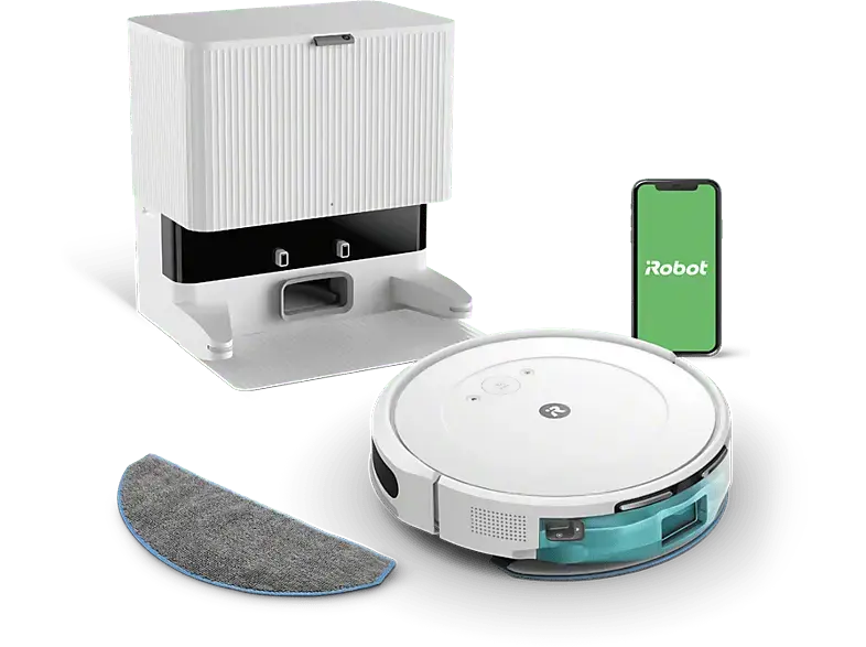 iRobot Roomba Essential 2 Saug- und Wischroboter, mit AutoEmpty™ (Weiß, Laufzeit: bis zu 120min.)