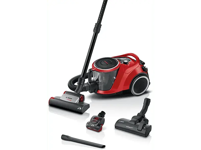 Bosch BGC41Pet Serie 6, ProAnimal Bodenstaubsauger ohne Beutel (72 dB(A), maximale Leistung: 600 Watt, Rot)